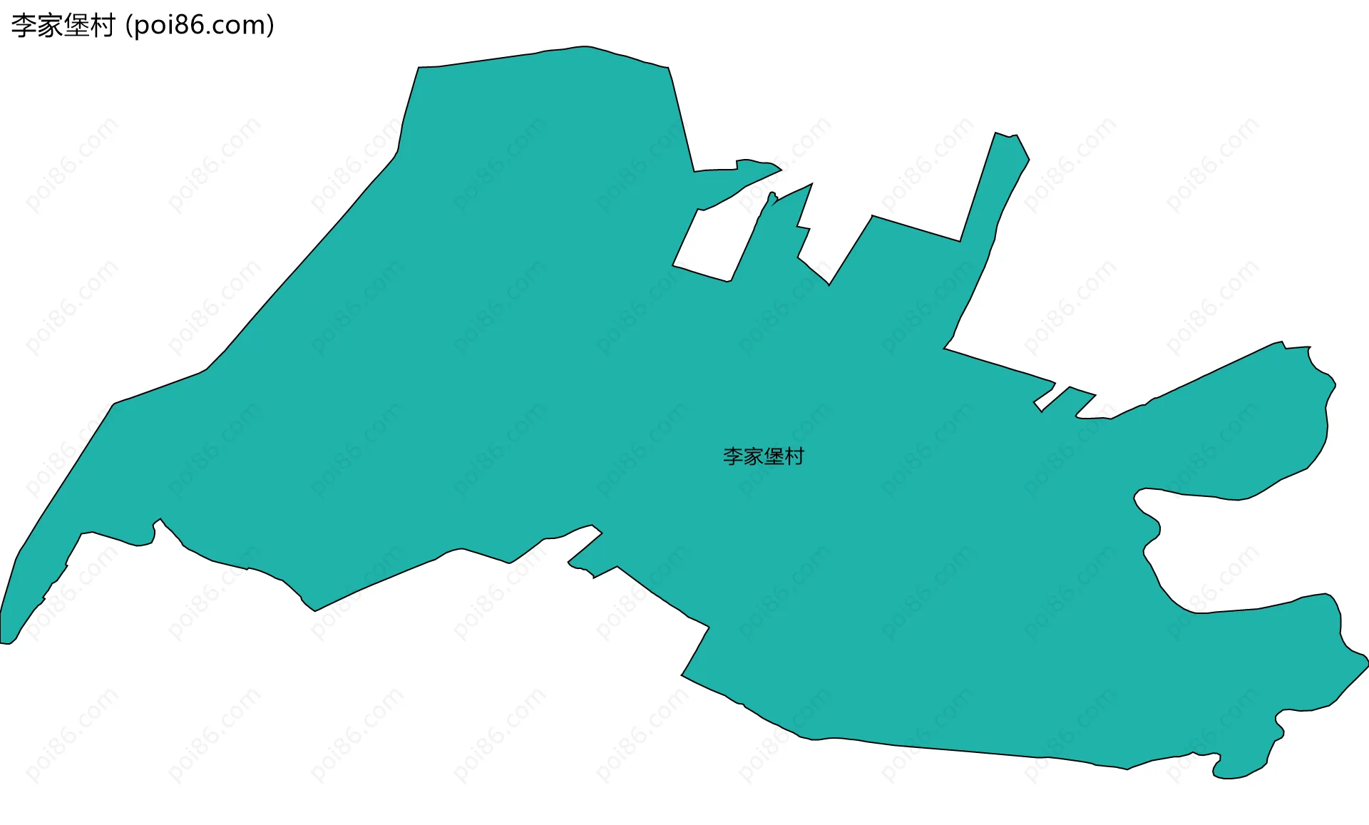 李家堡村边界地图