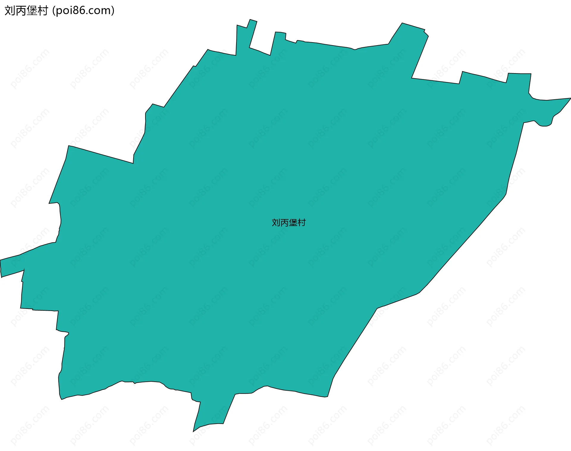 刘丙堡村边界地图
