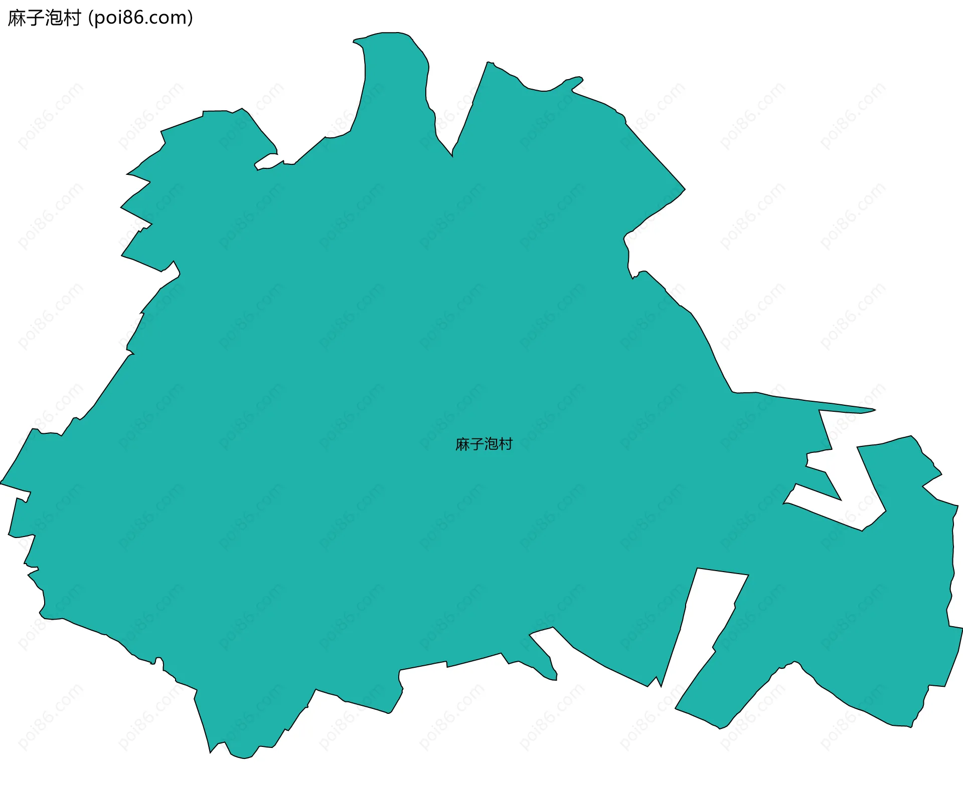 麻子泡村边界地图