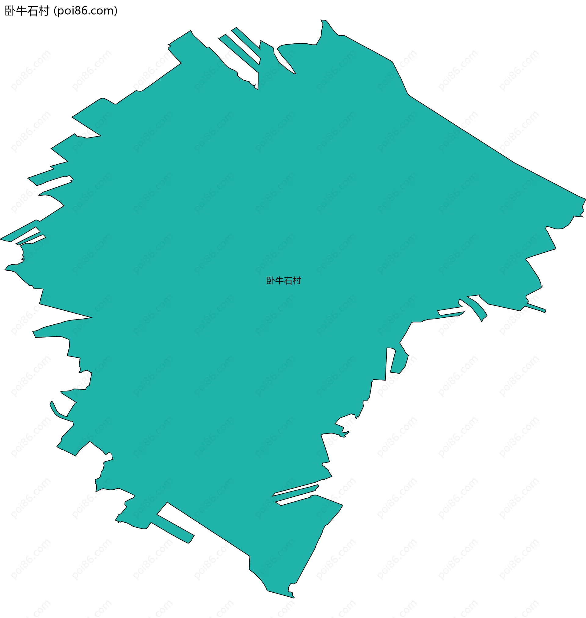 卧牛石村边界地图