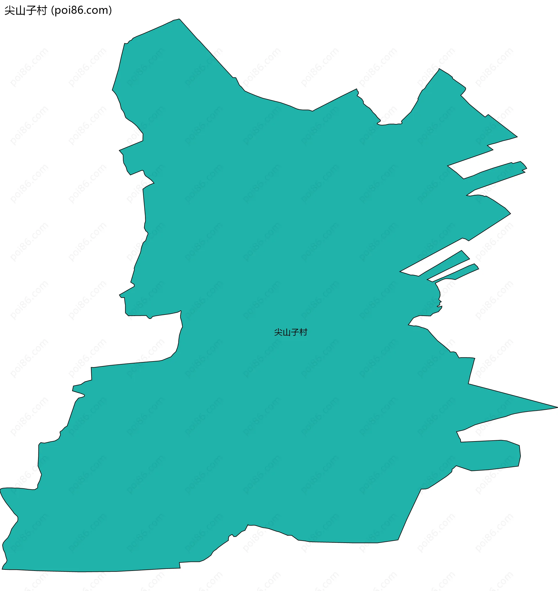 尖山子村边界地图