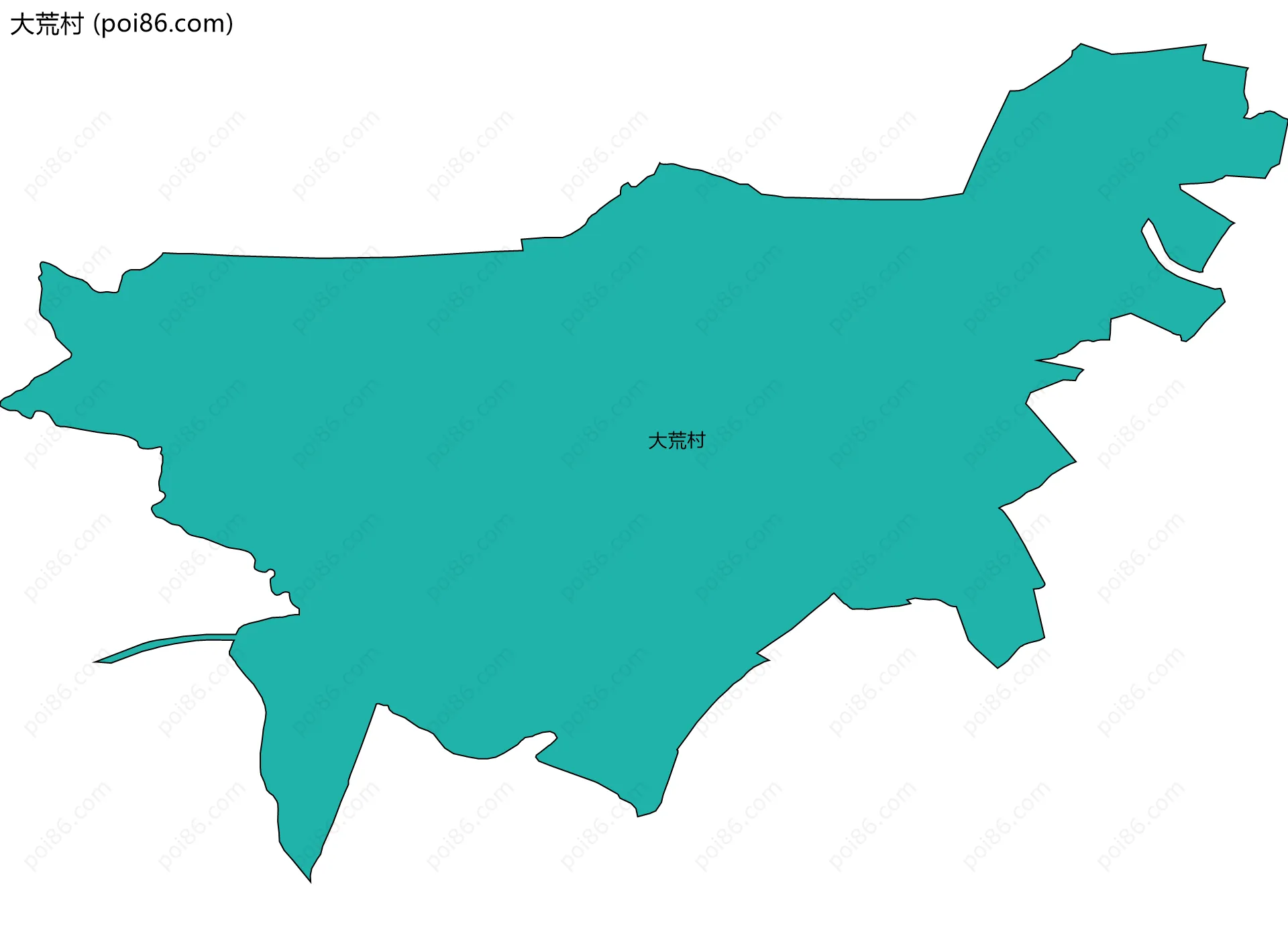 大荒村边界地图