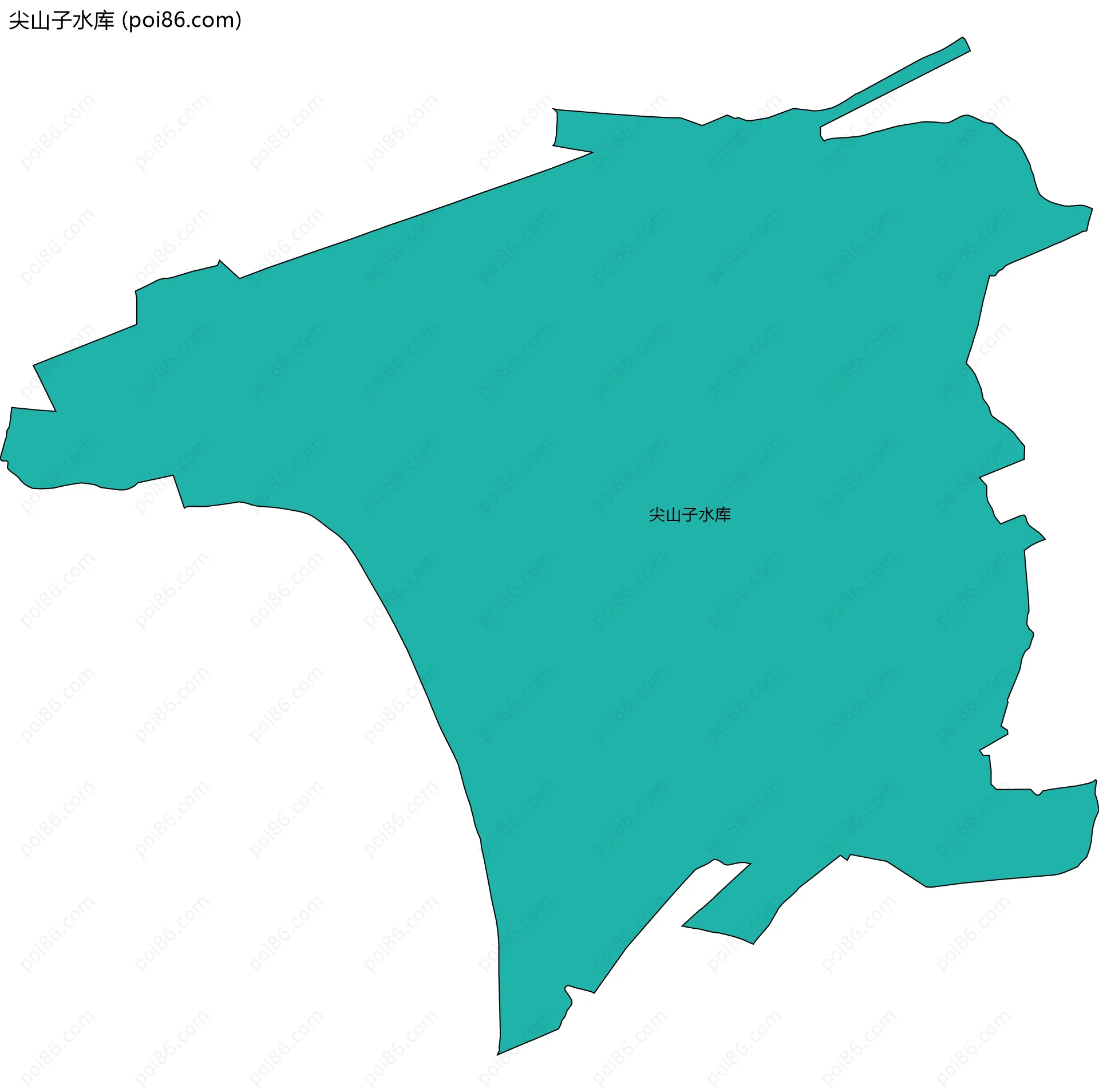 尖山子水库边界地图