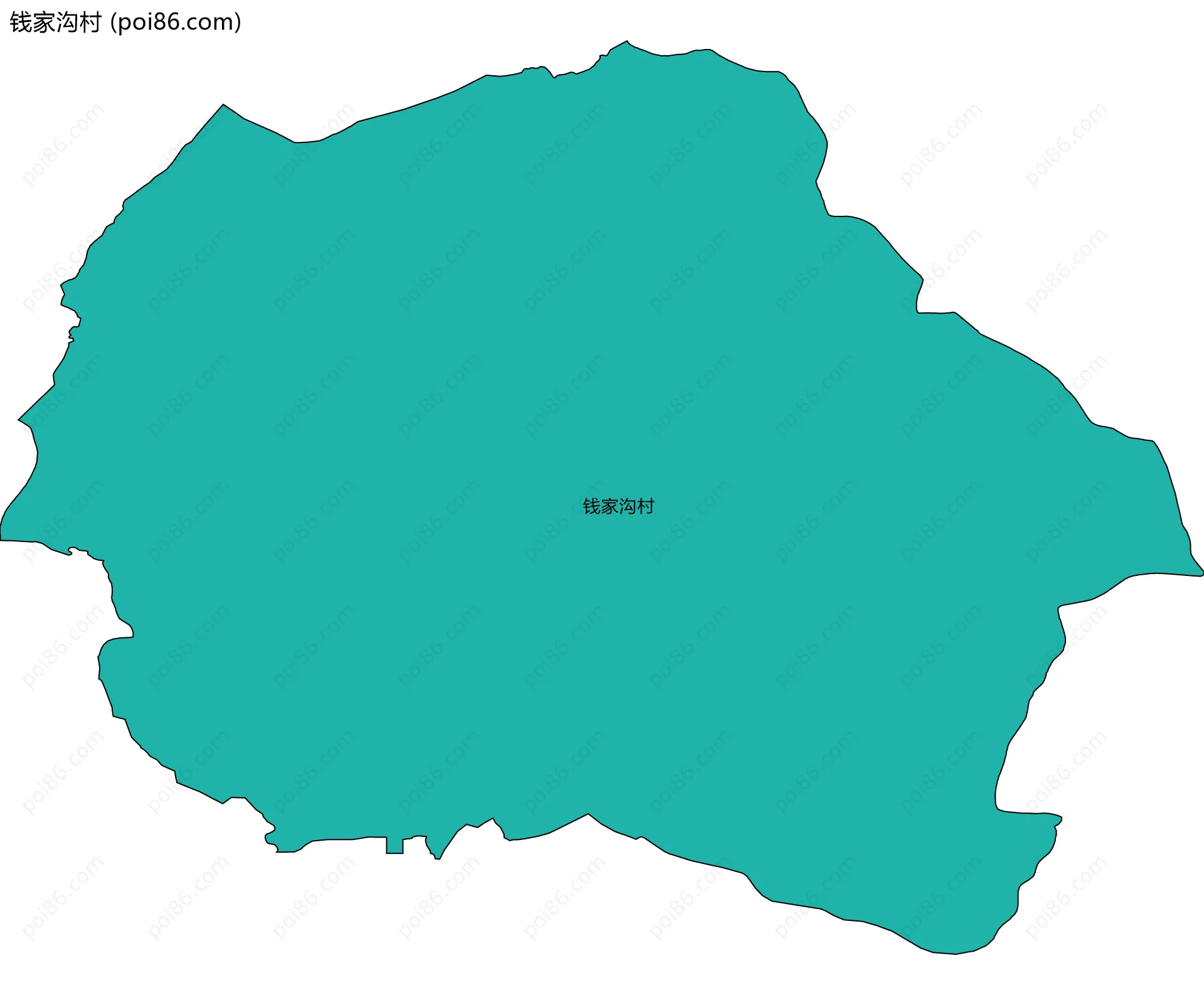 钱家沟村边界地图