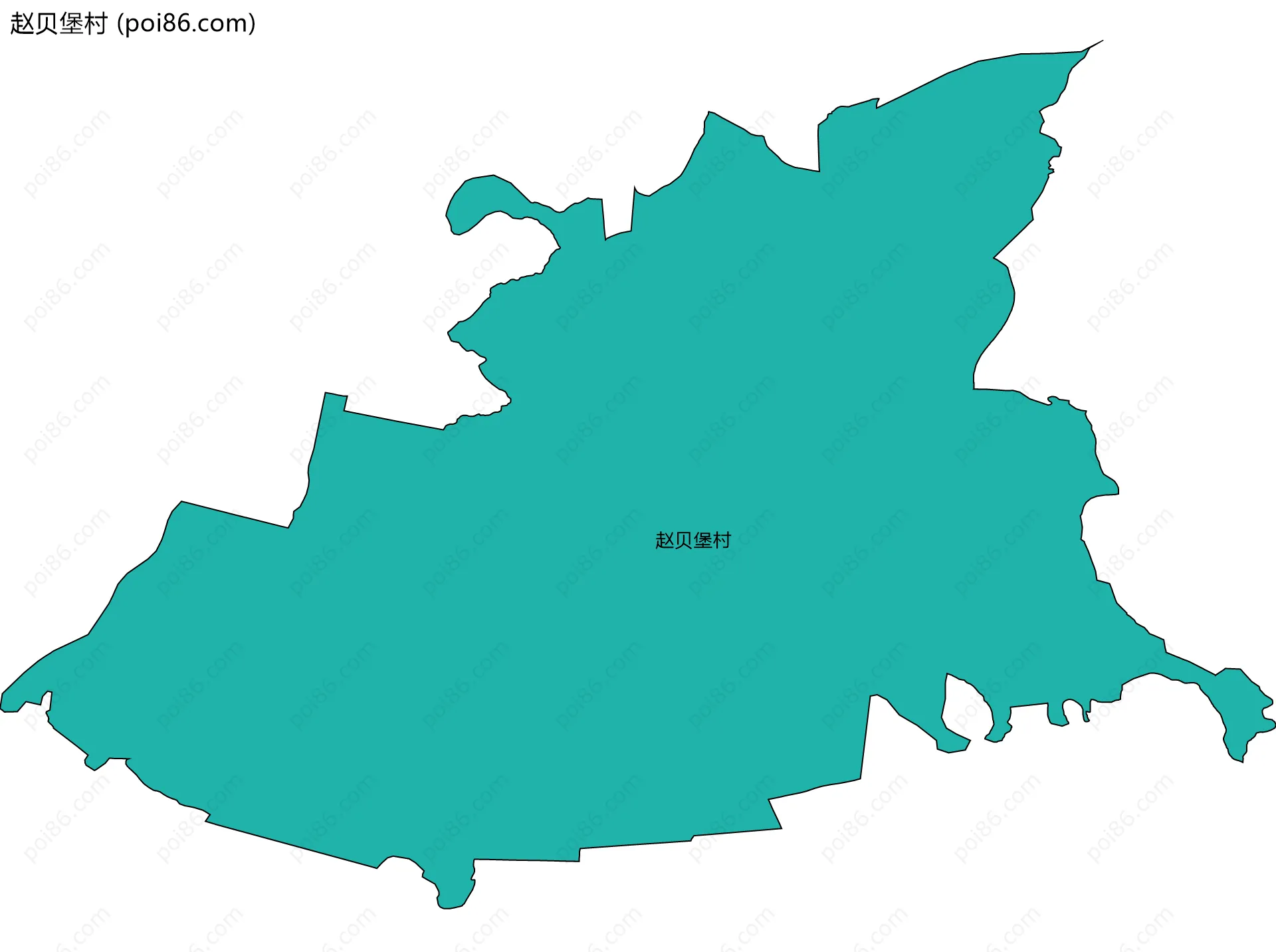 赵贝堡村边界地图
