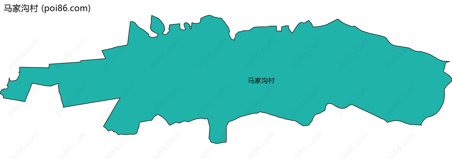 马家沟村边界地图