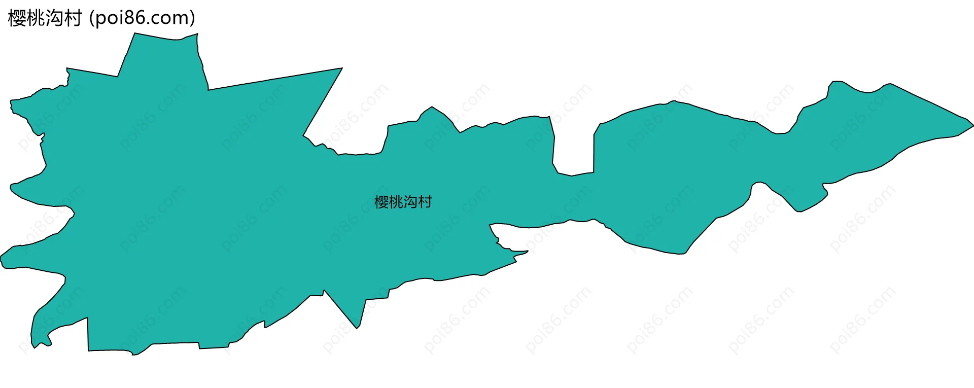 樱桃沟村边界地图