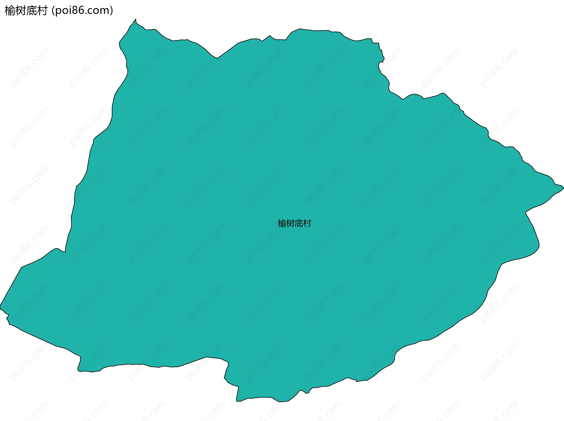榆树底村边界地图