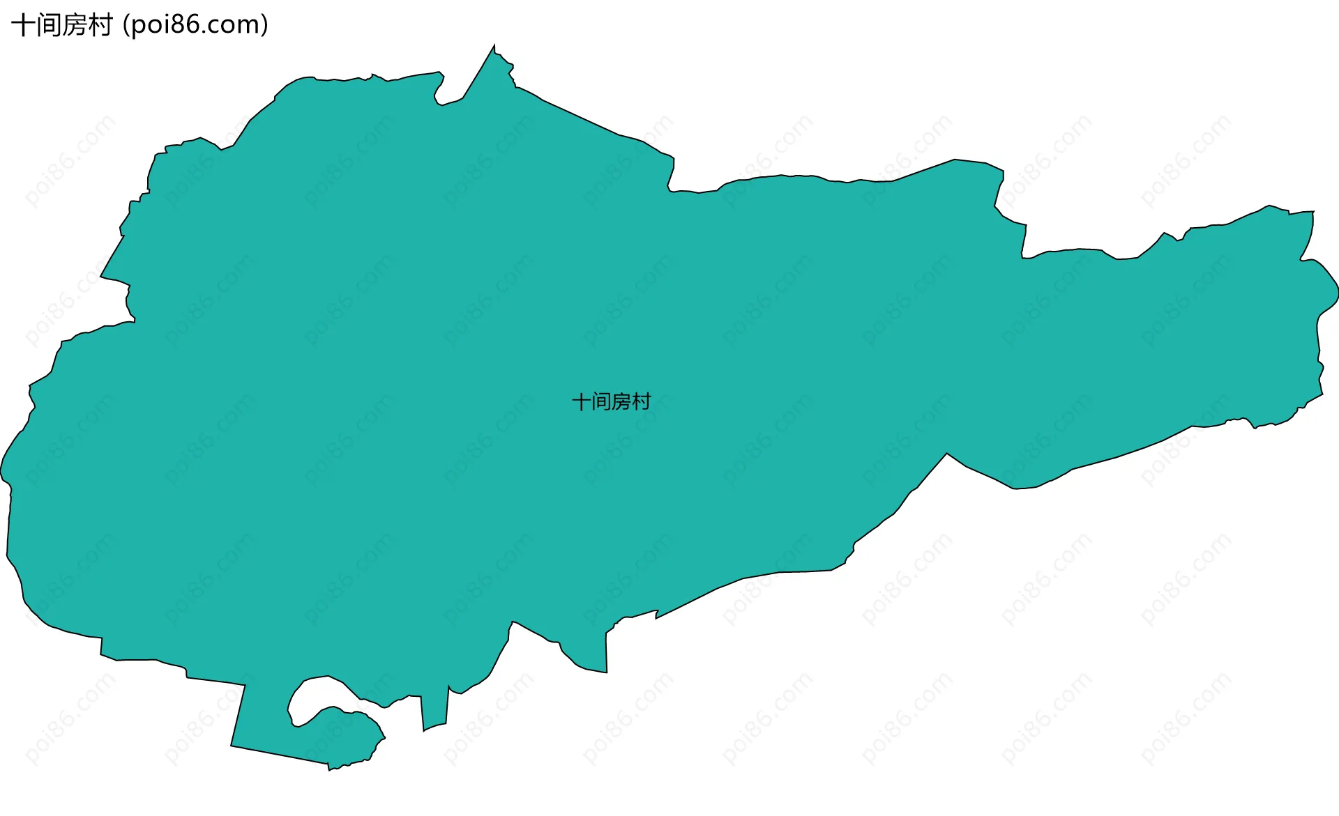 十间房村边界地图