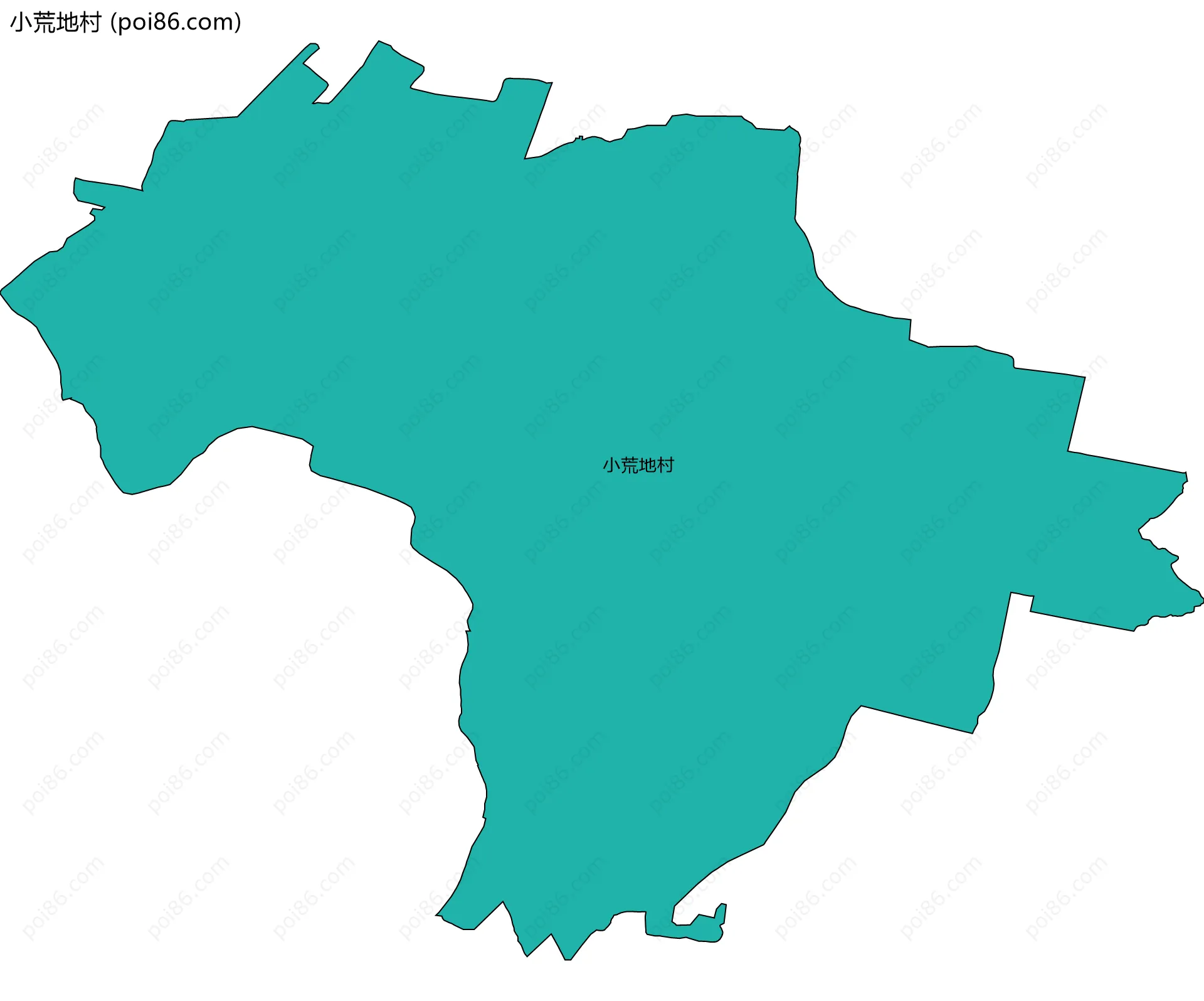 小荒地村边界地图