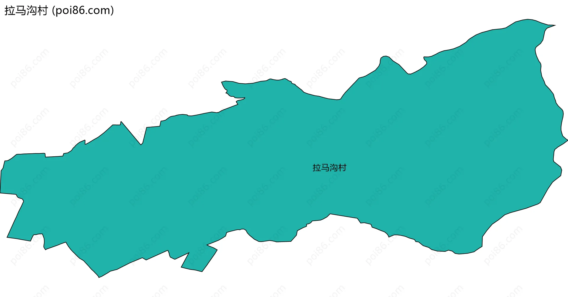 拉马沟村边界地图