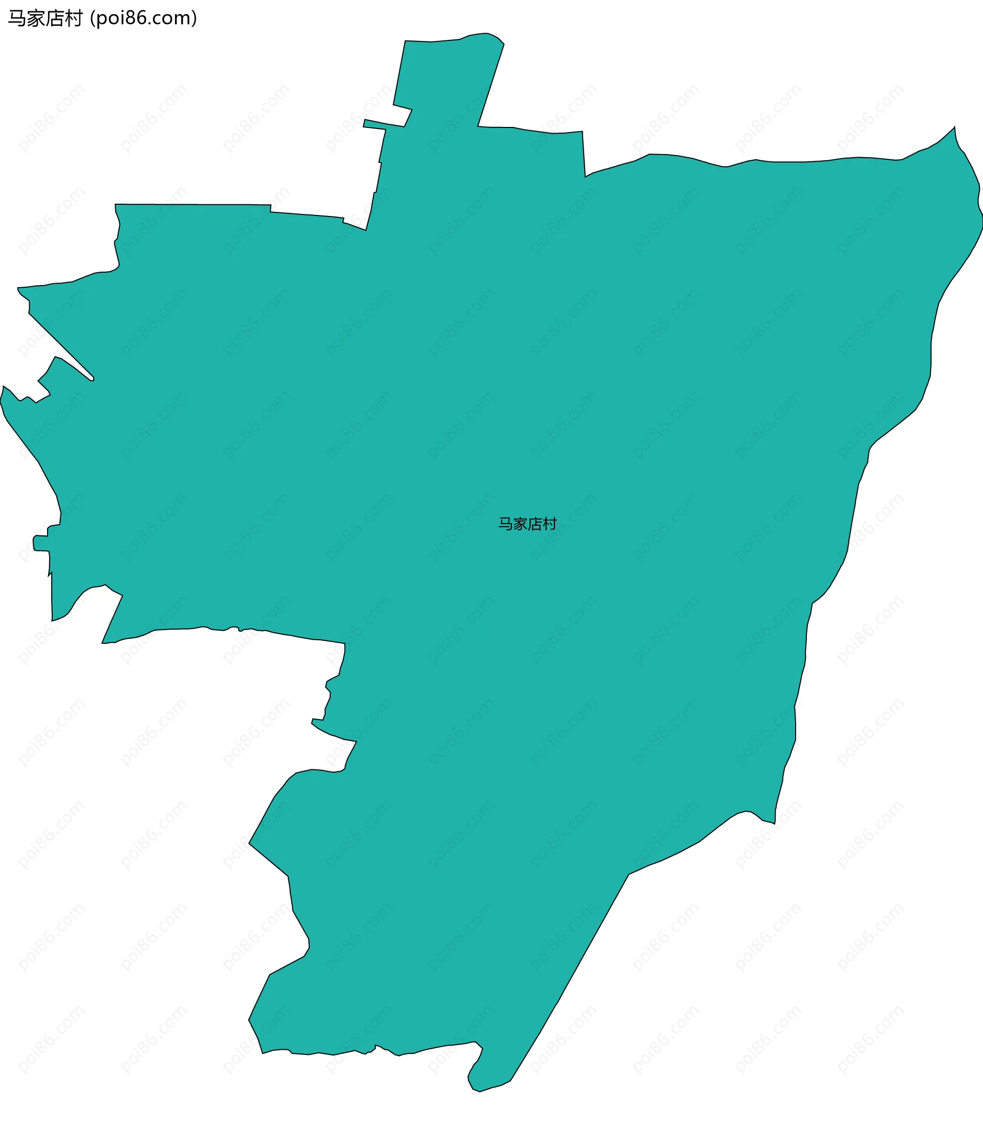 马家店村边界地图