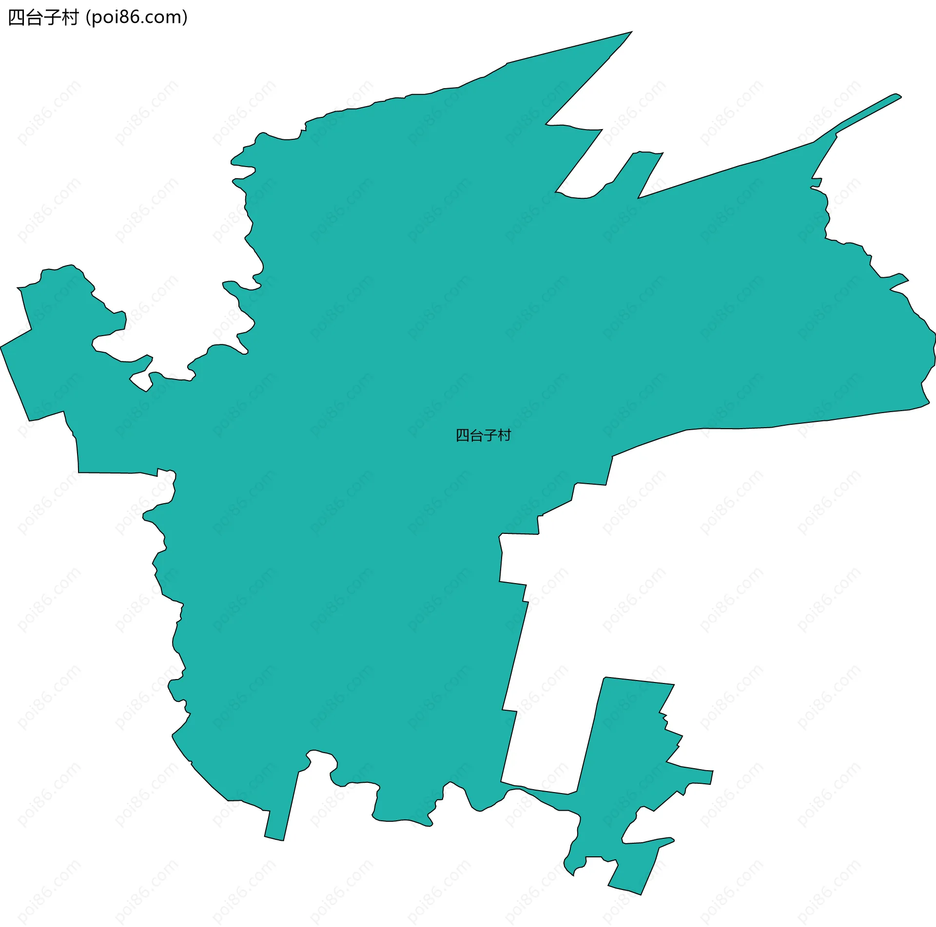 四台子村边界地图
