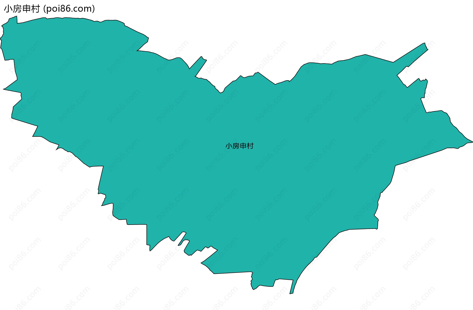 小房申村边界地图