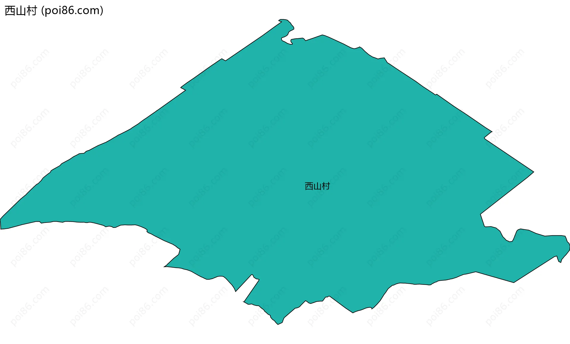 西山村边界地图