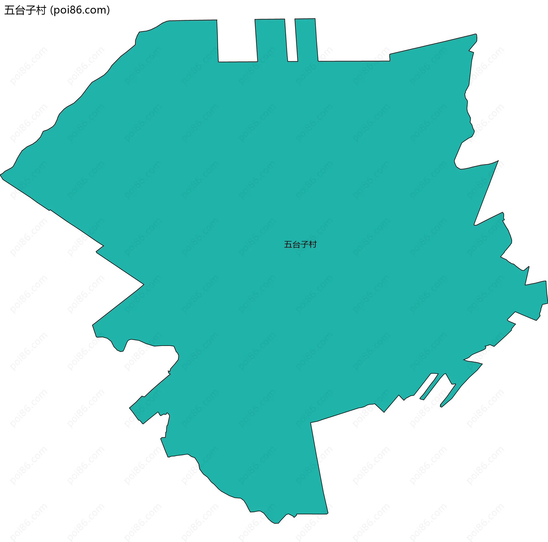 五台子村边界地图
