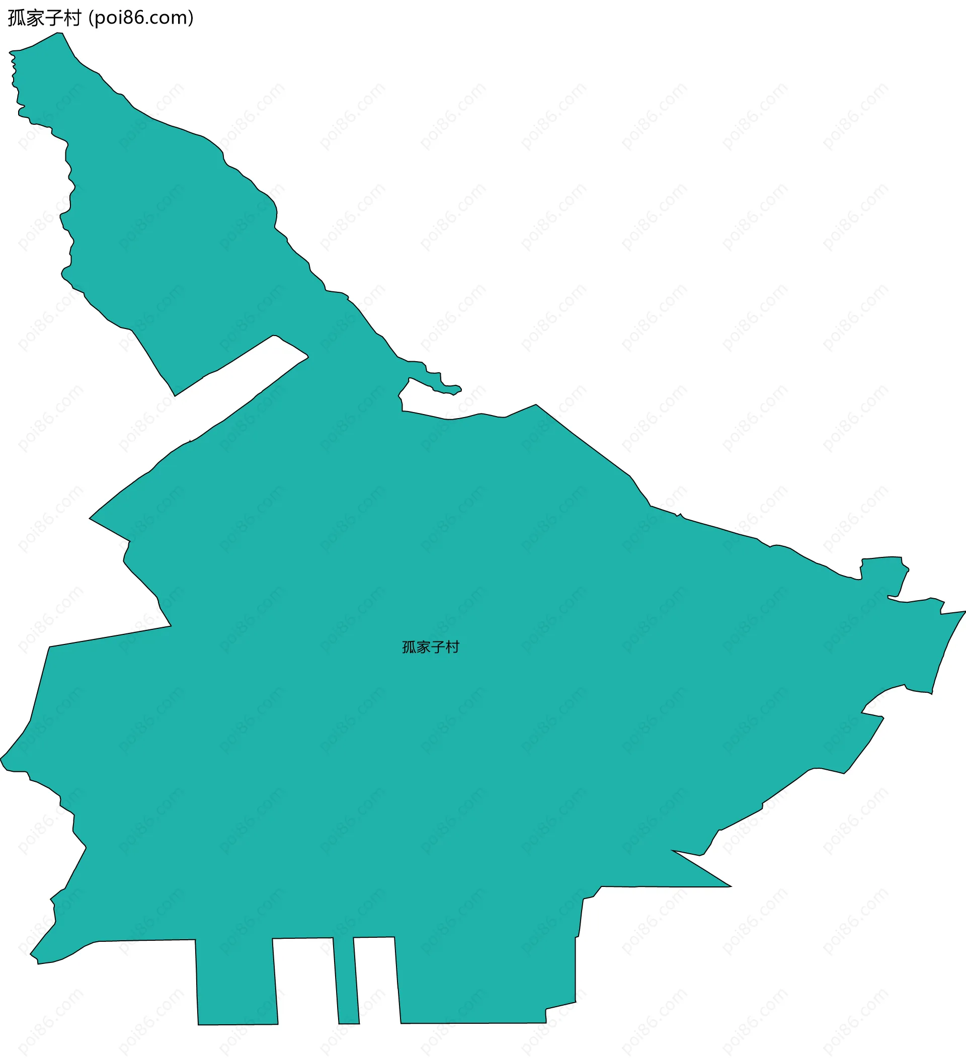 孤家子村边界地图