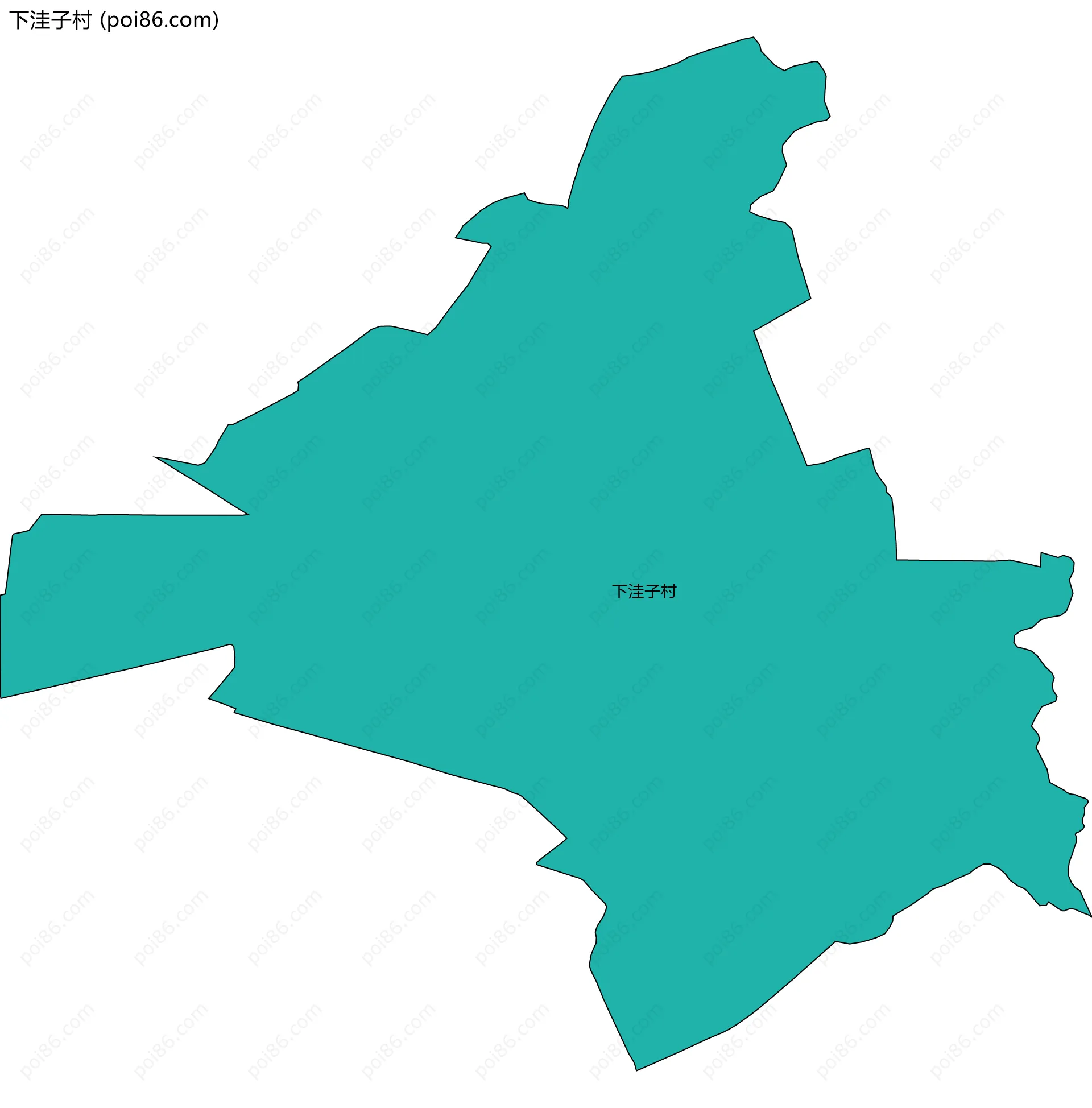 下洼子村边界地图