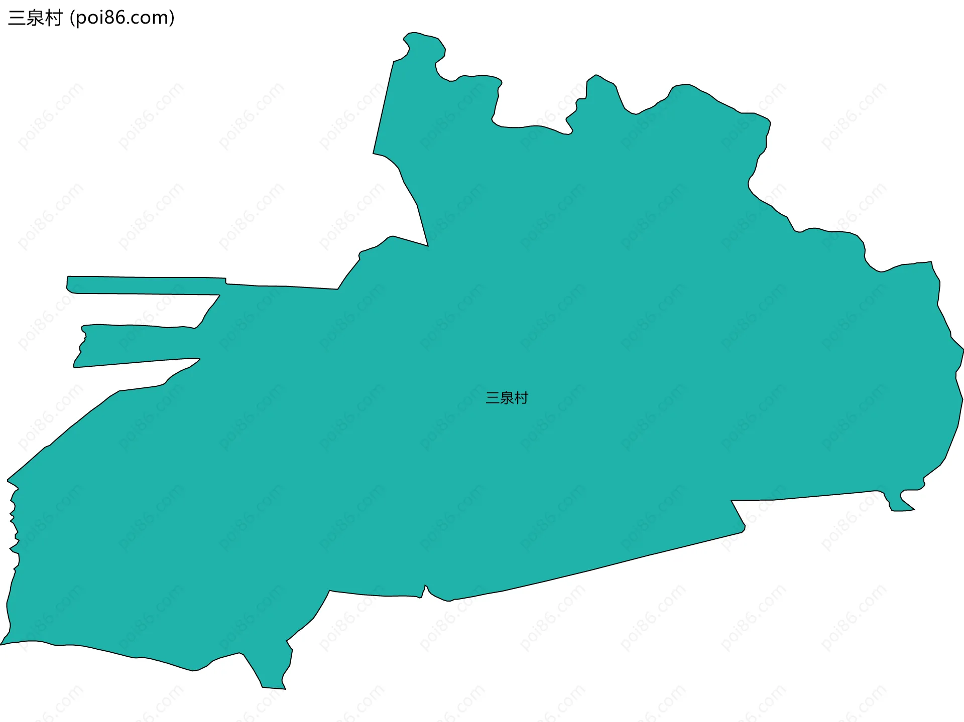 三泉村边界地图