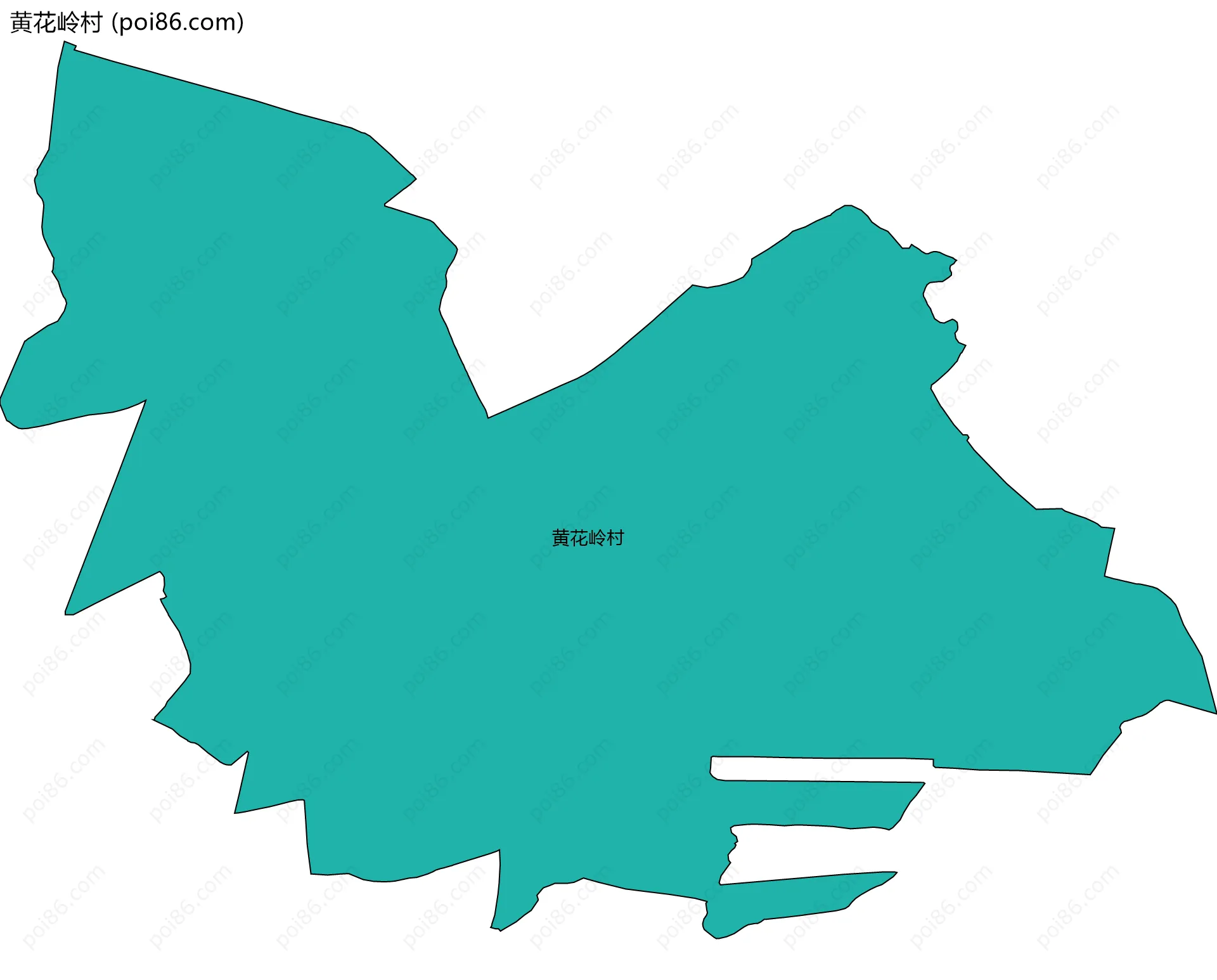 黄花岭村边界地图