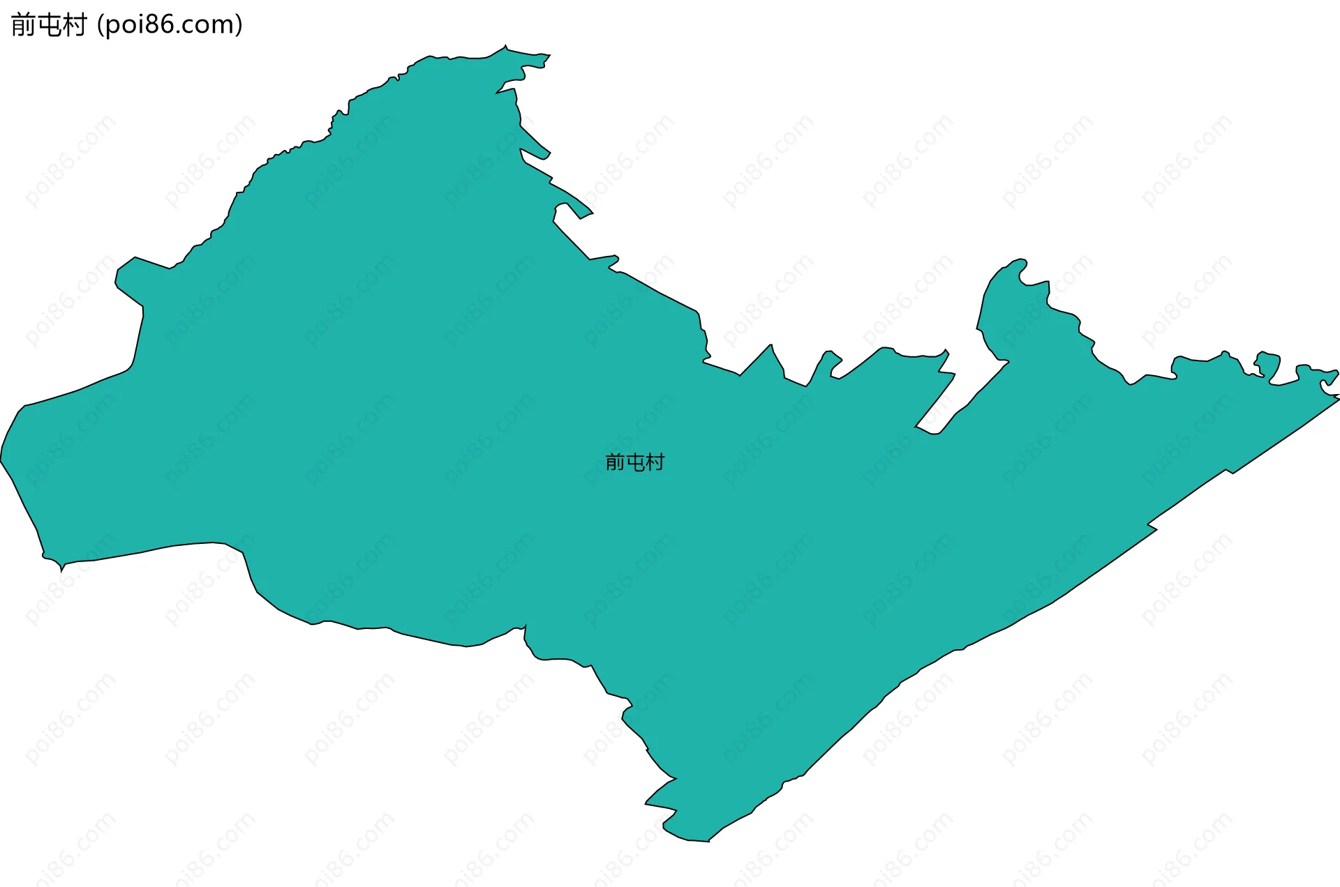 前屯村边界地图