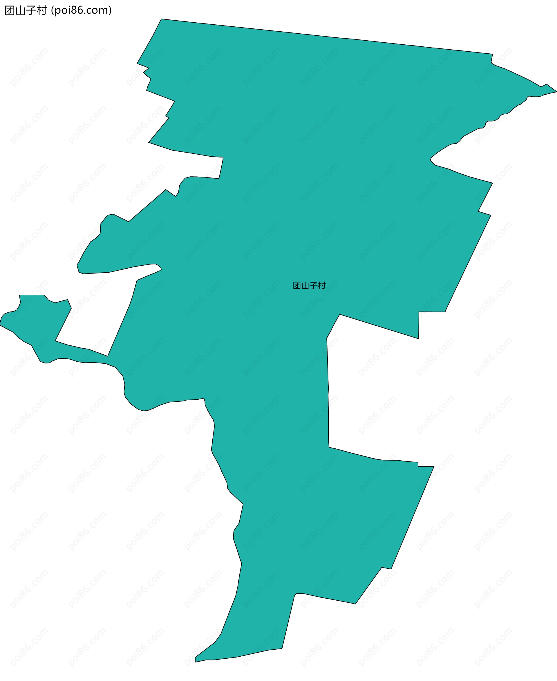 团山子村边界地图