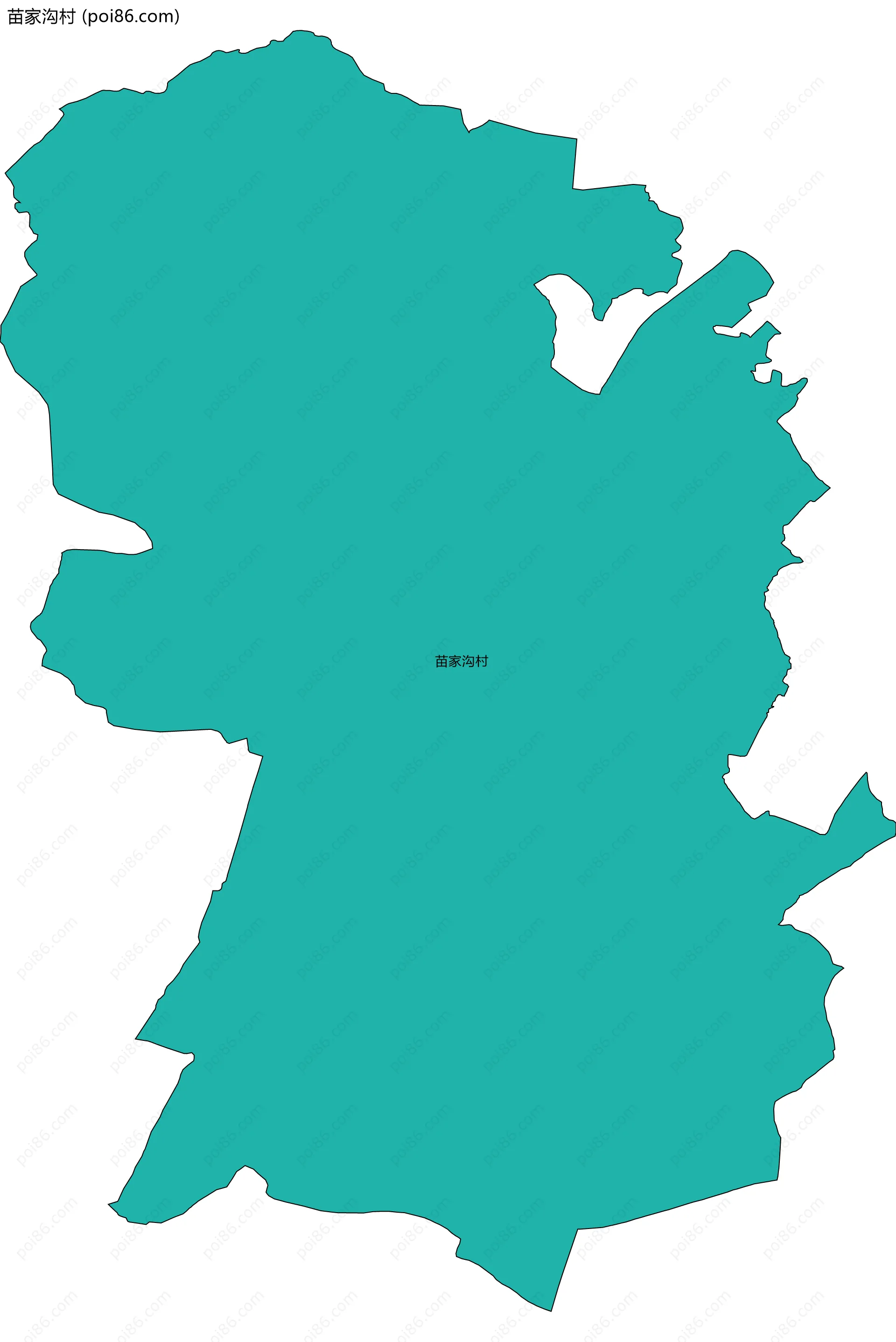 苗家沟村边界地图