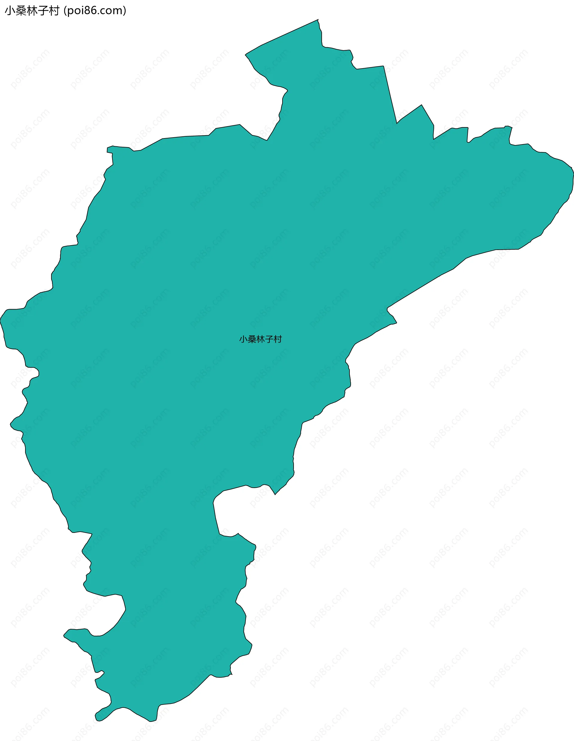 小桑林子村边界地图