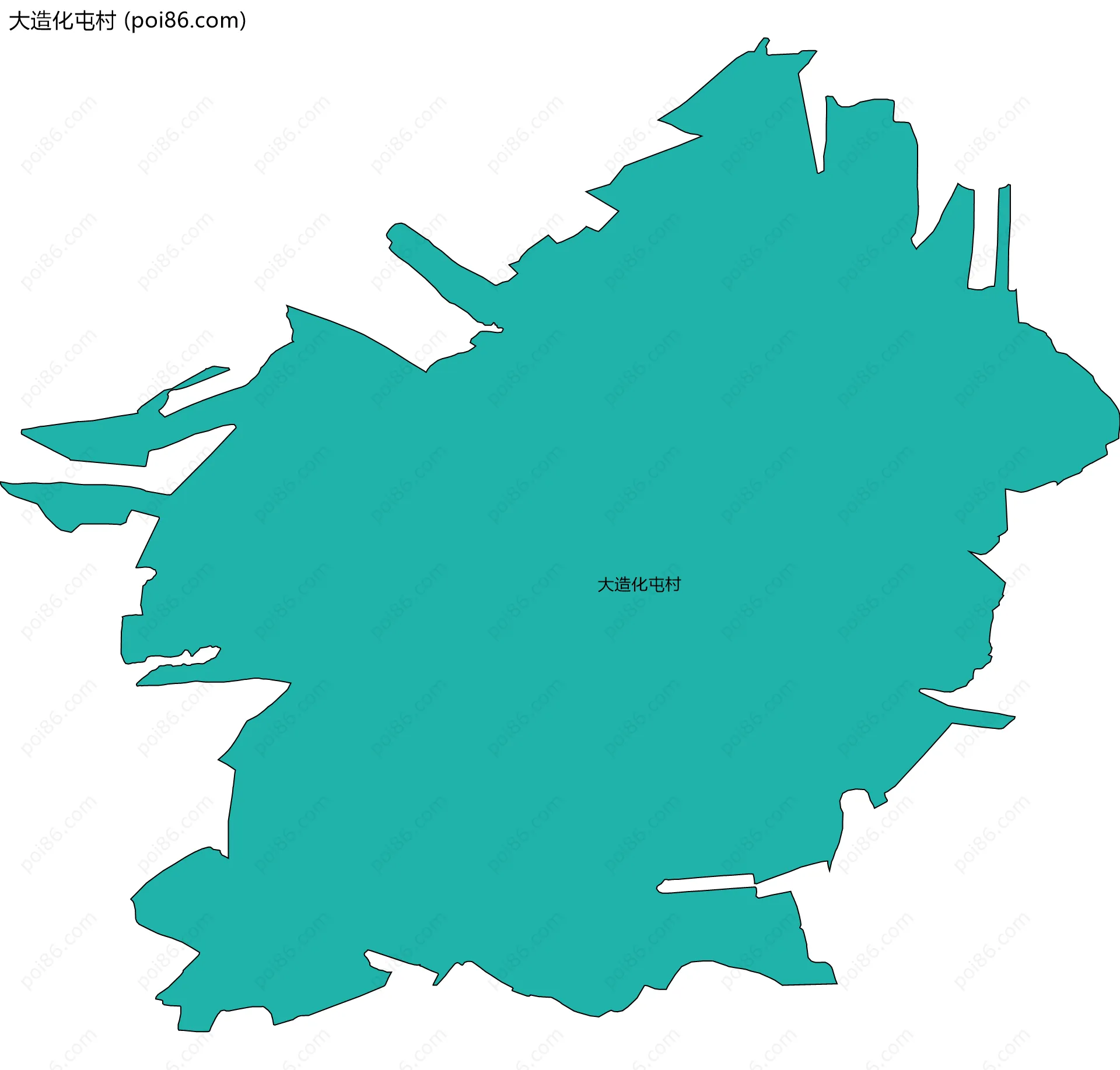 大造化屯村边界地图