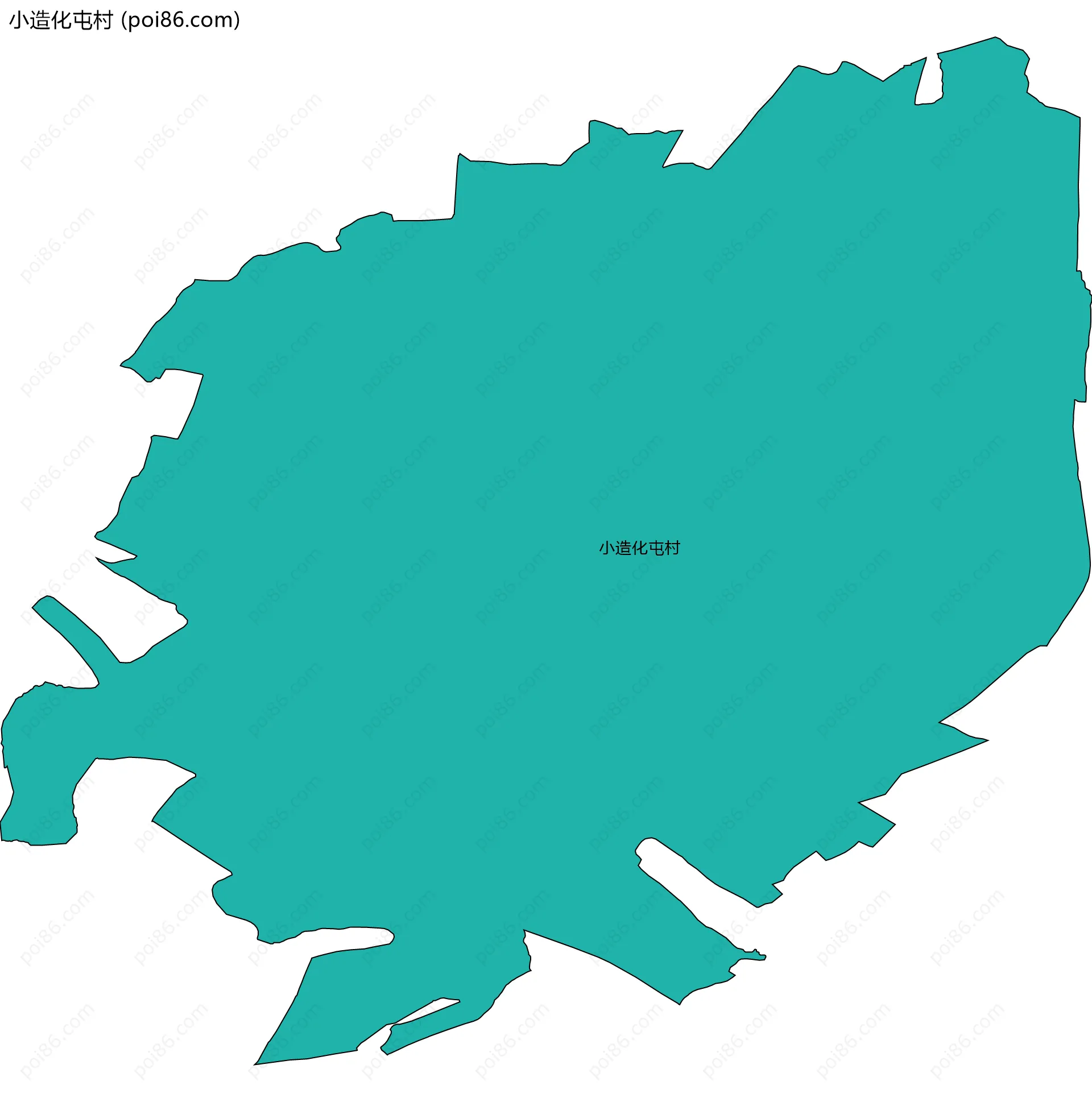 小造化屯村边界地图