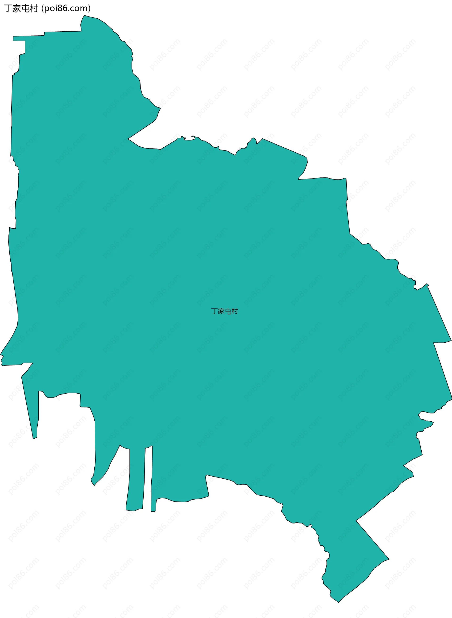 丁家屯村边界地图