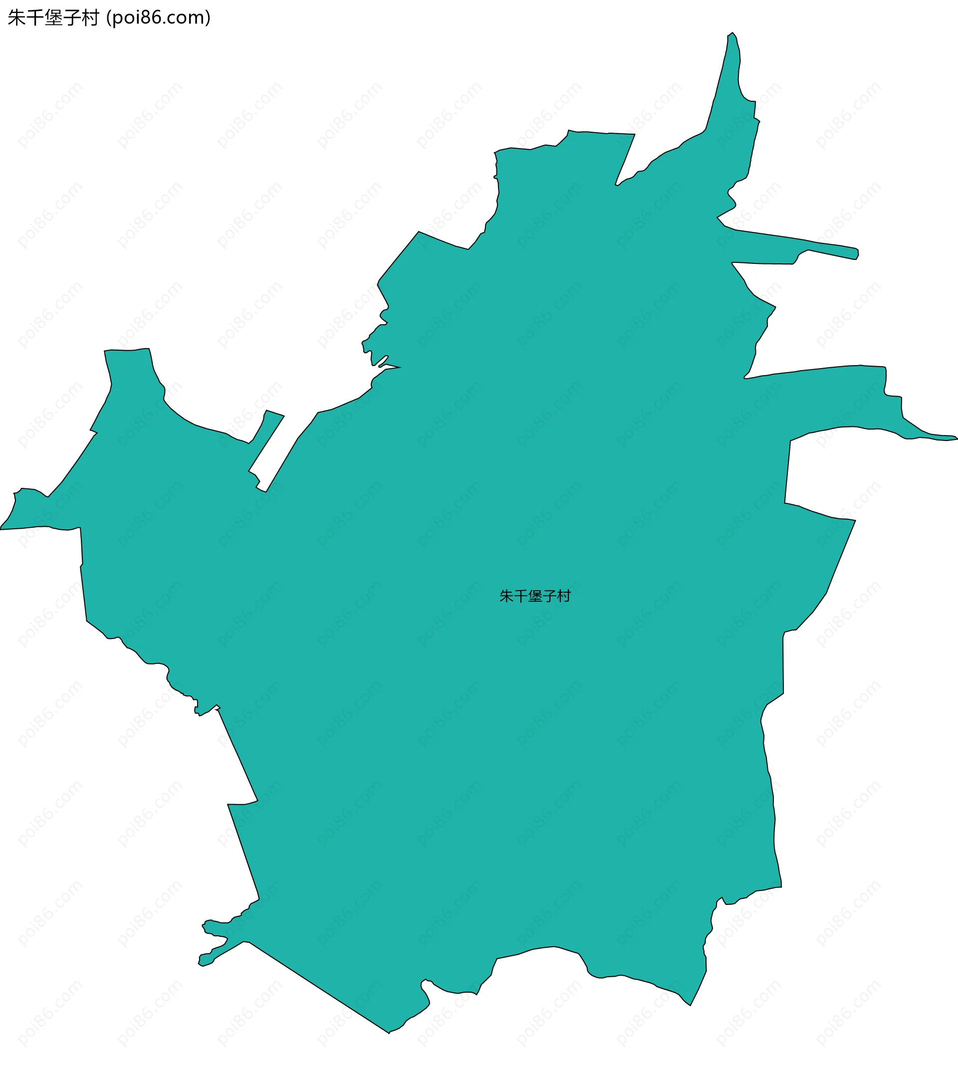 朱千堡子村边界地图