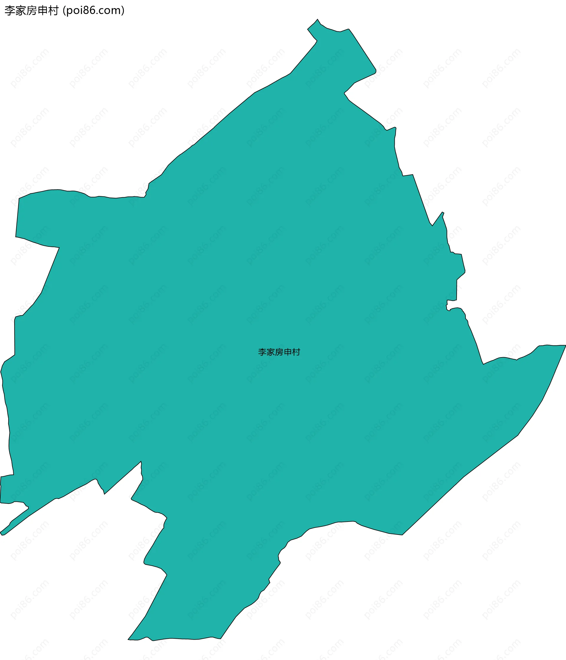 李家房申村边界地图