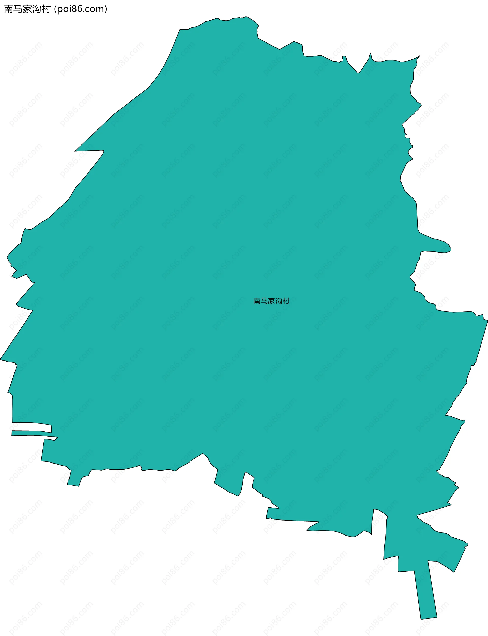 南马家沟村边界地图