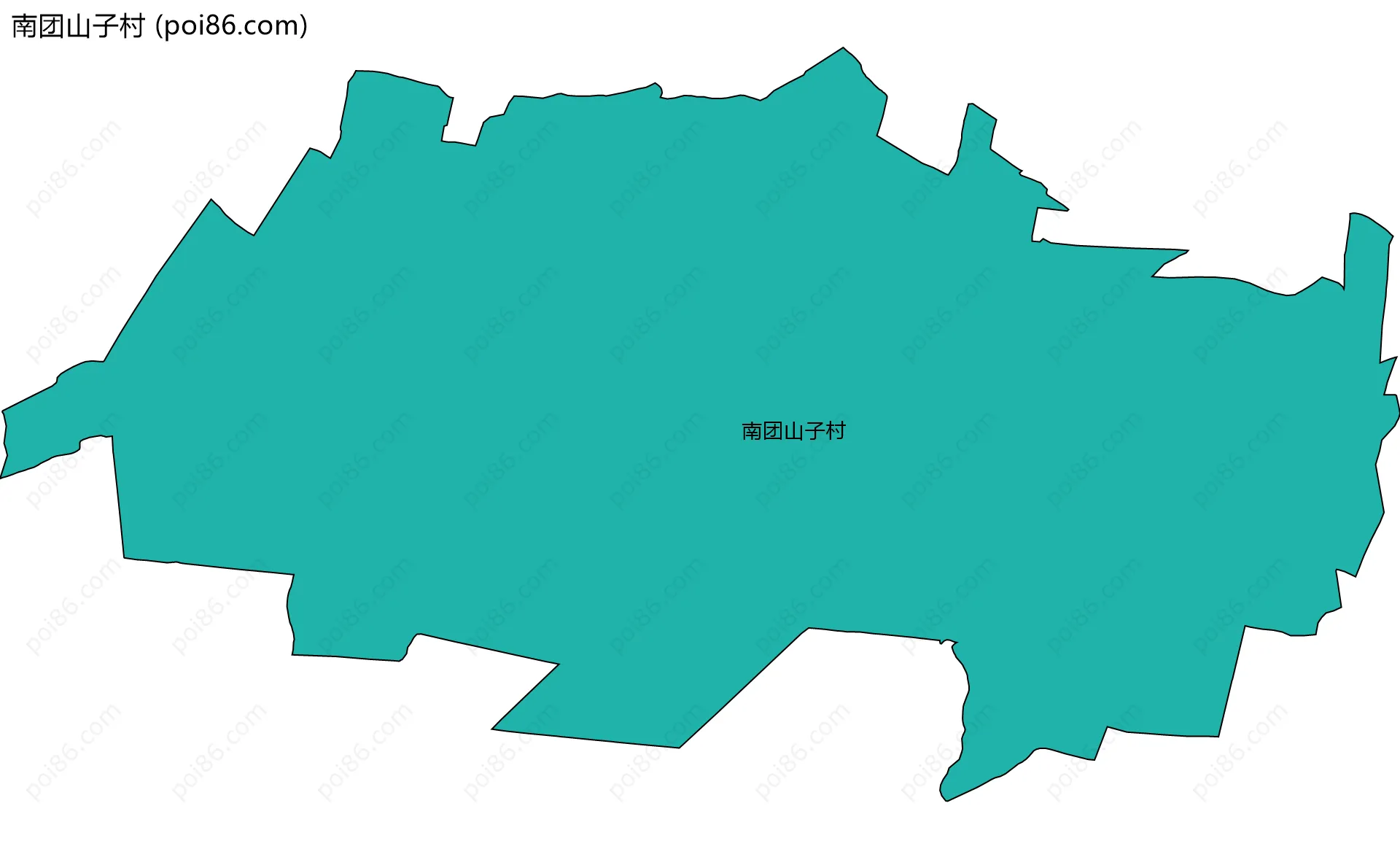 南团山子村边界地图