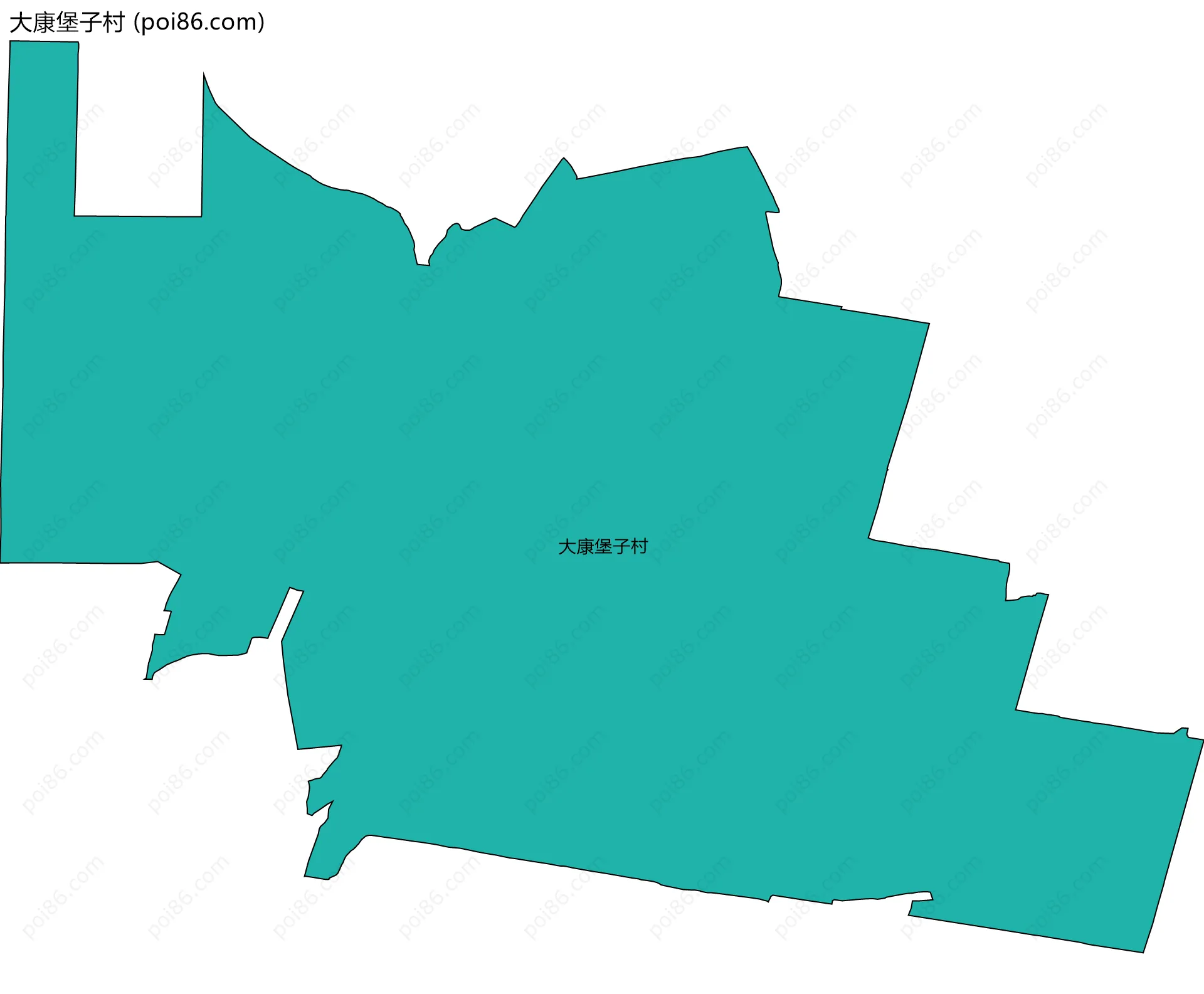 大康堡子村边界地图