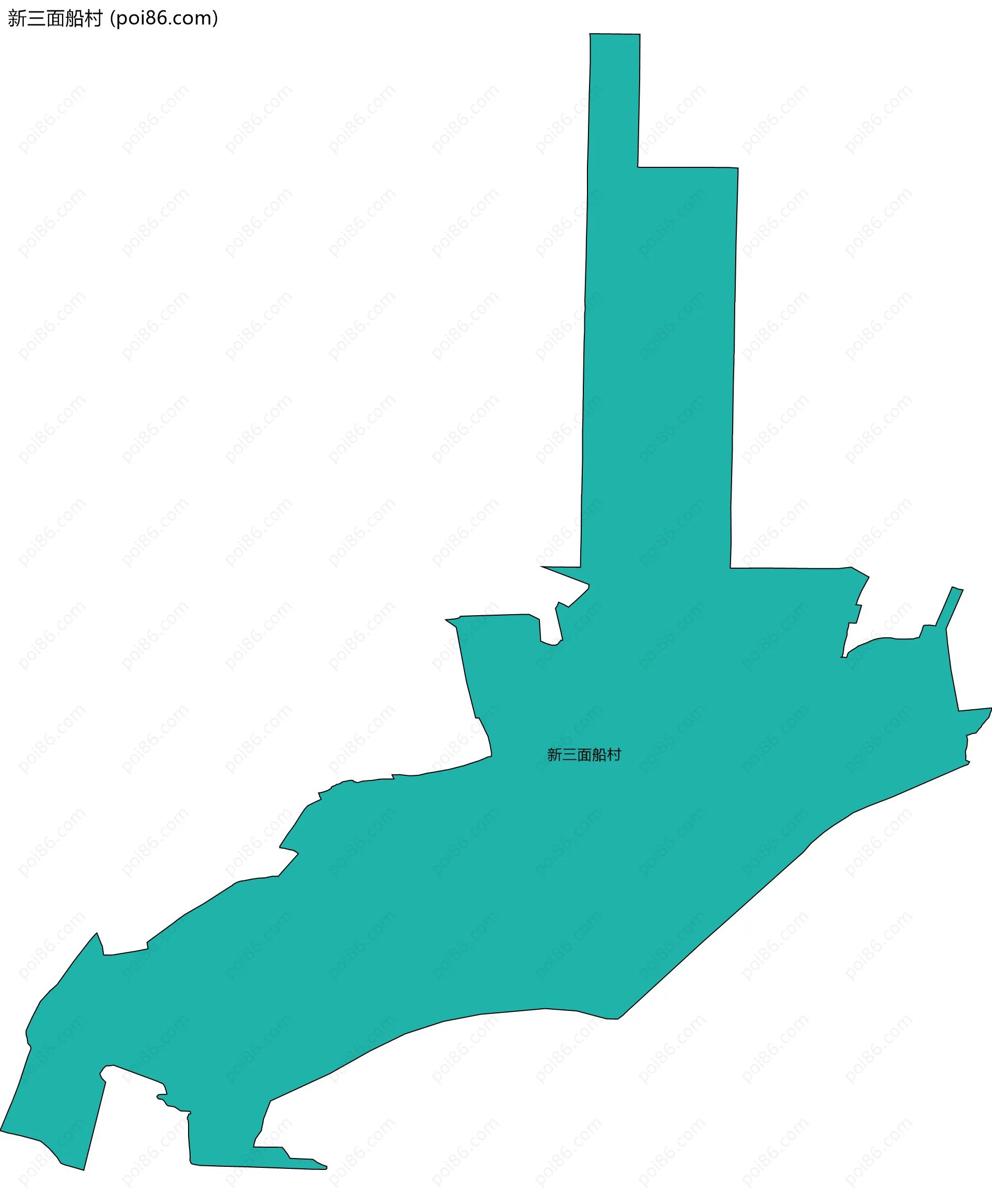 新三面船村边界地图