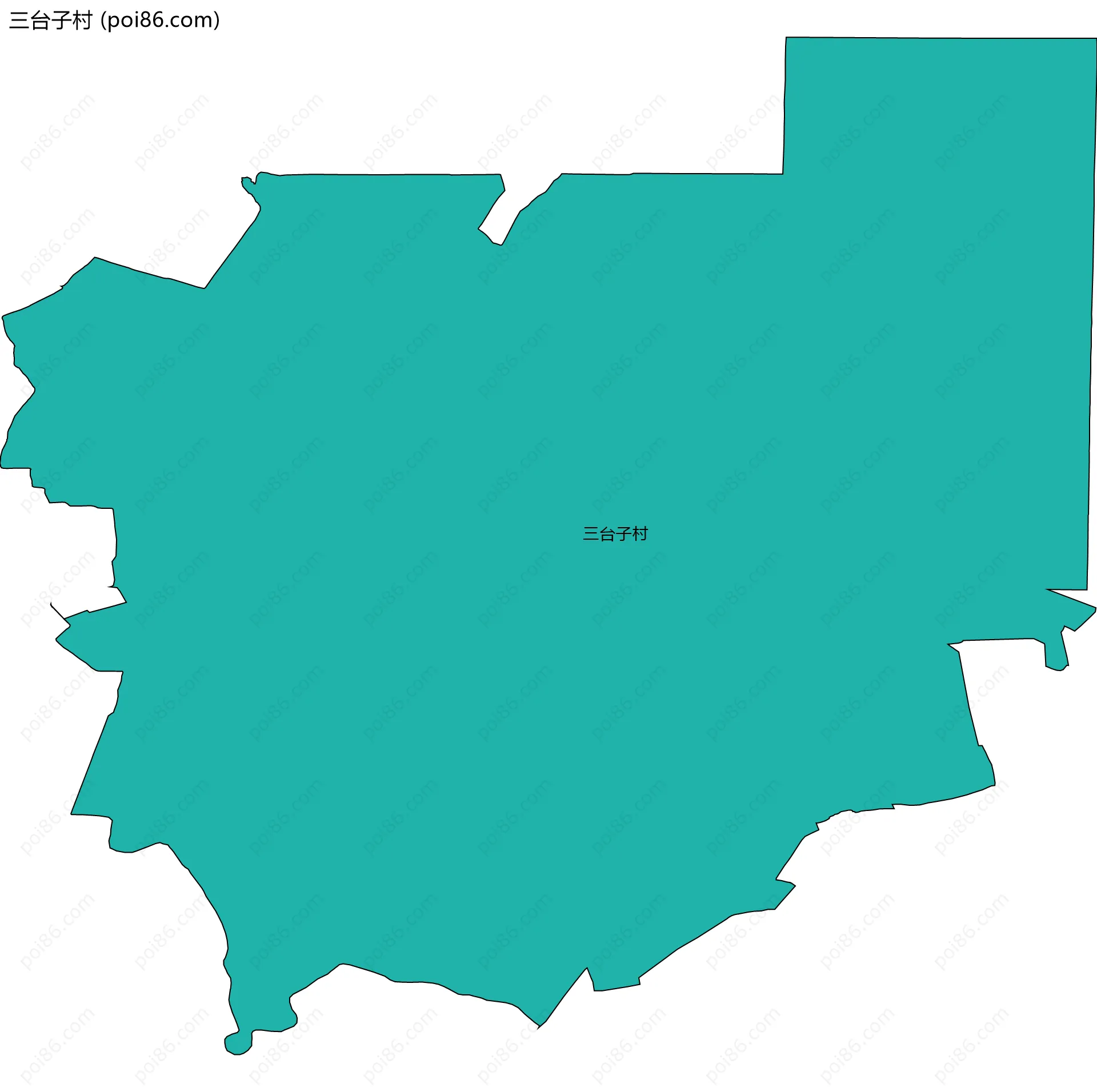 三台子村边界地图