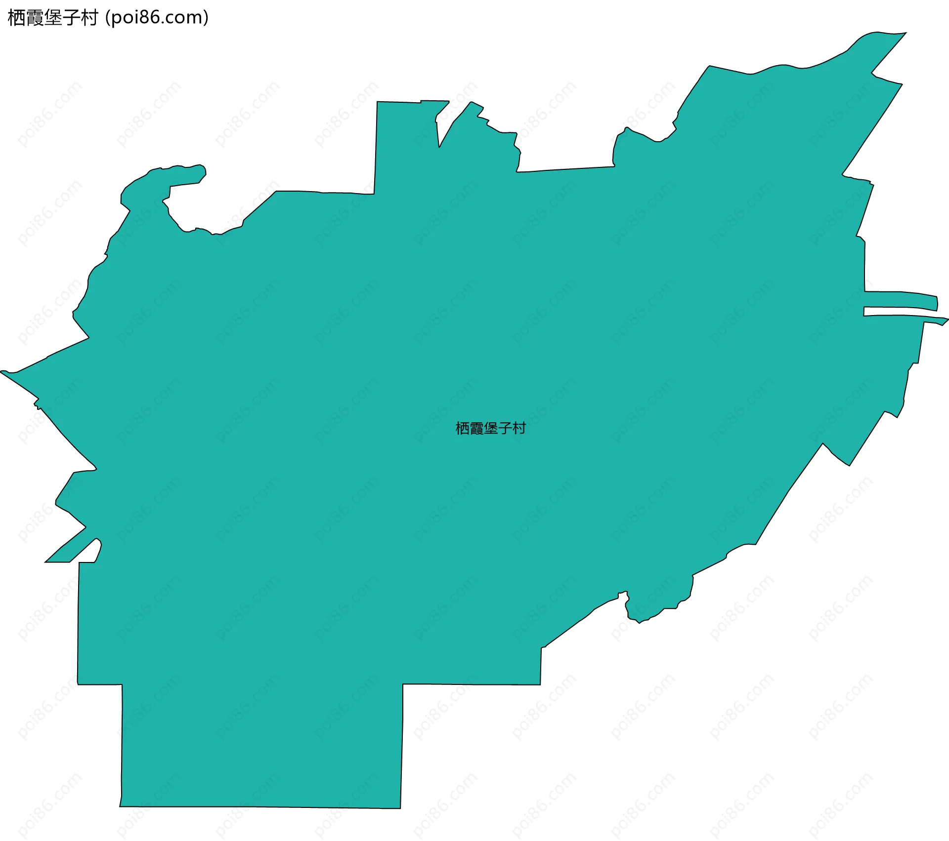 栖霞堡子村边界地图