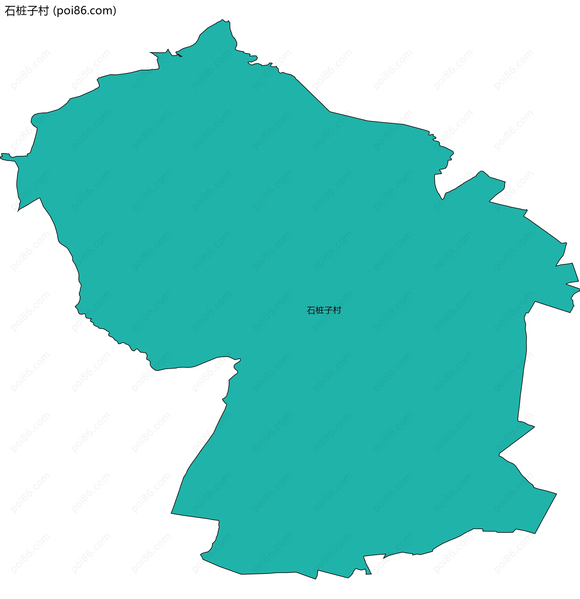 石桩子村边界地图