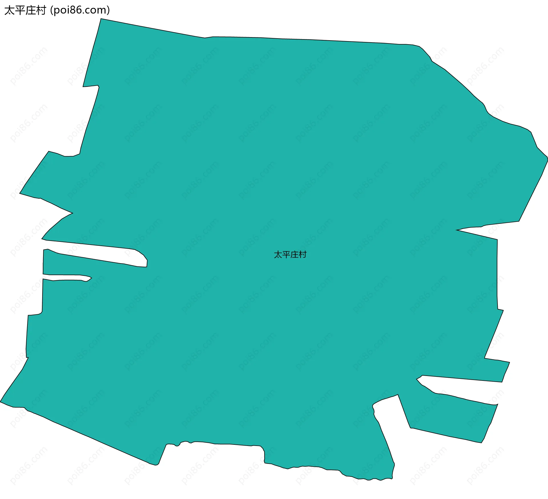 太平庄村边界地图
