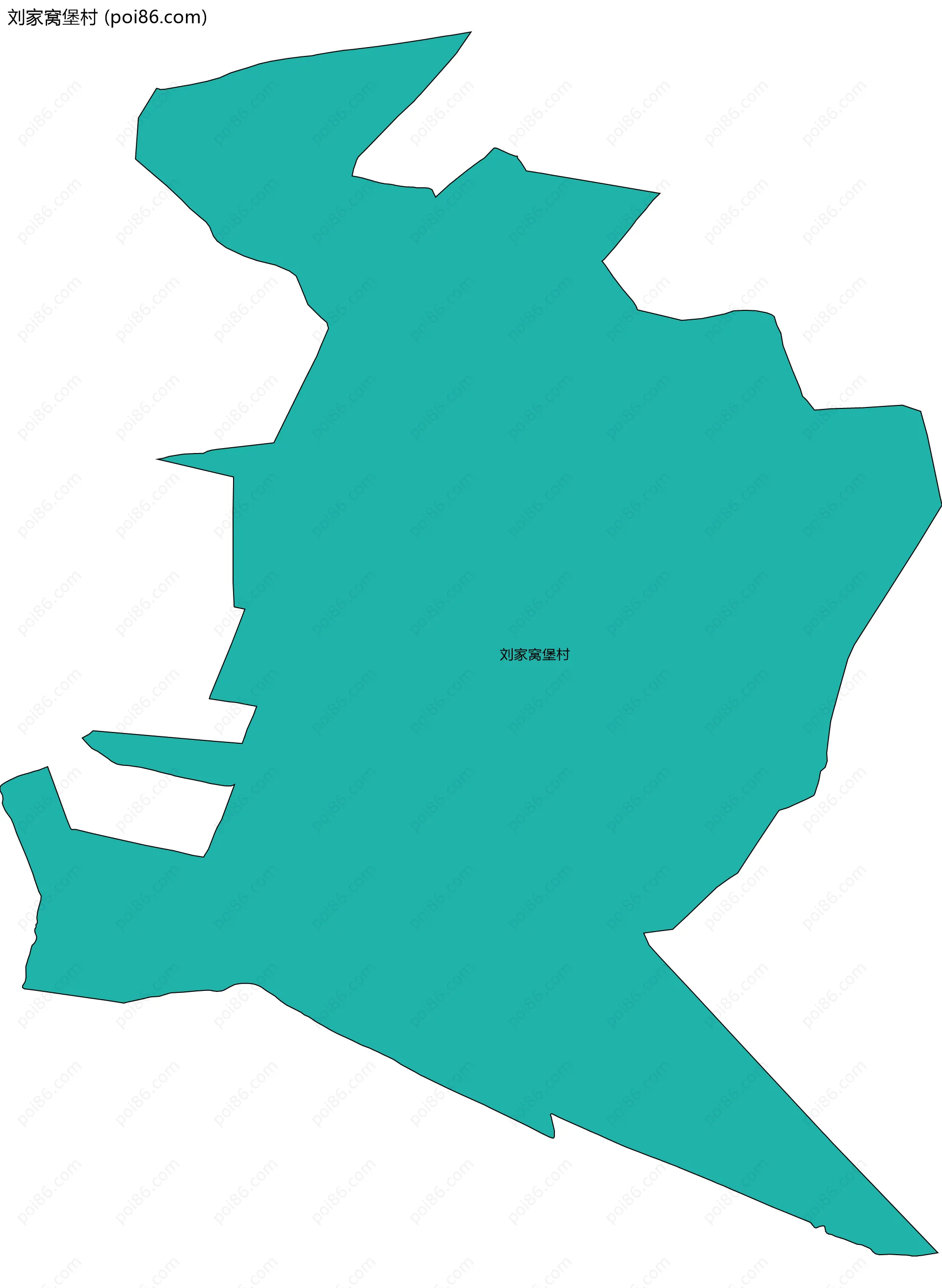 刘家窝堡村边界地图