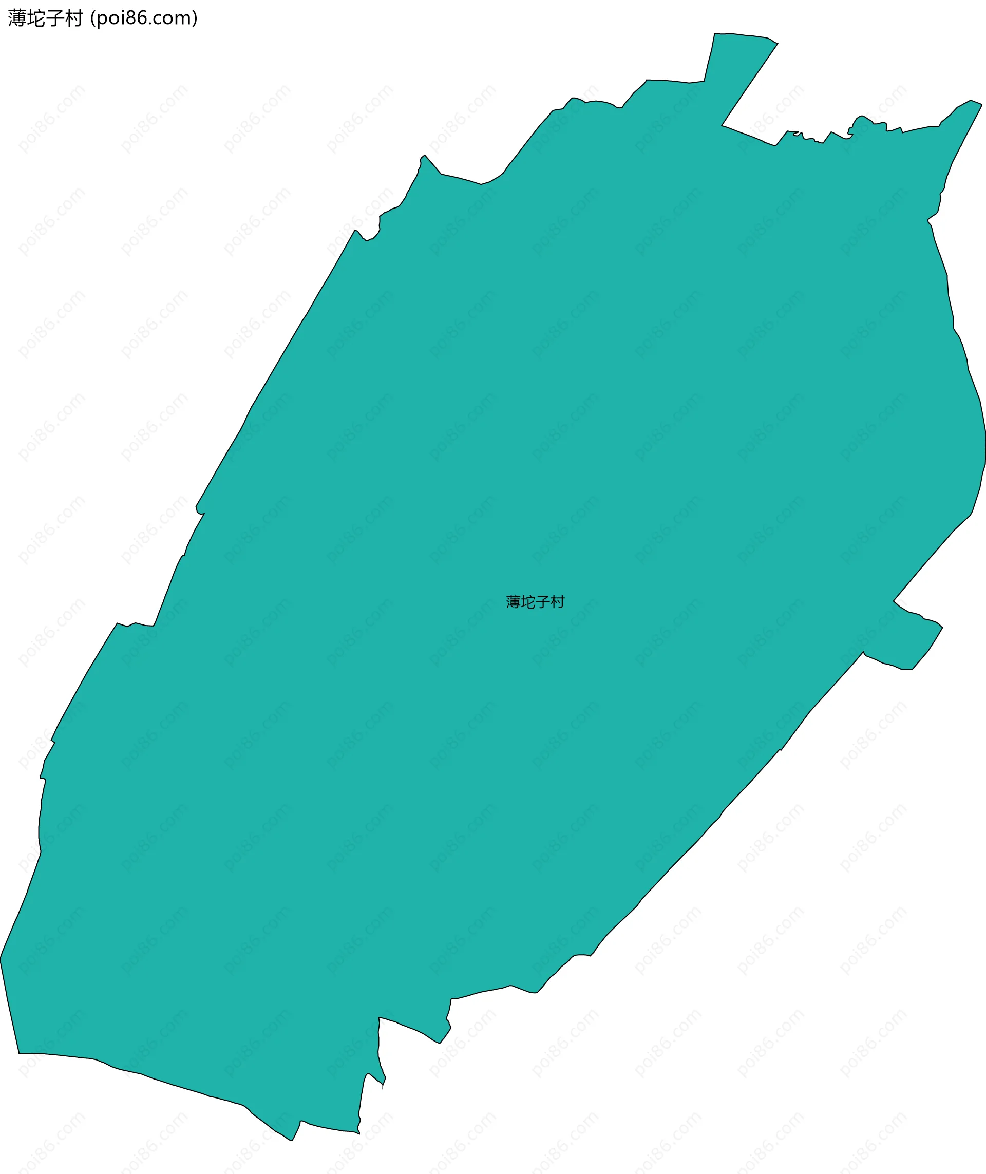 薄坨子村边界地图