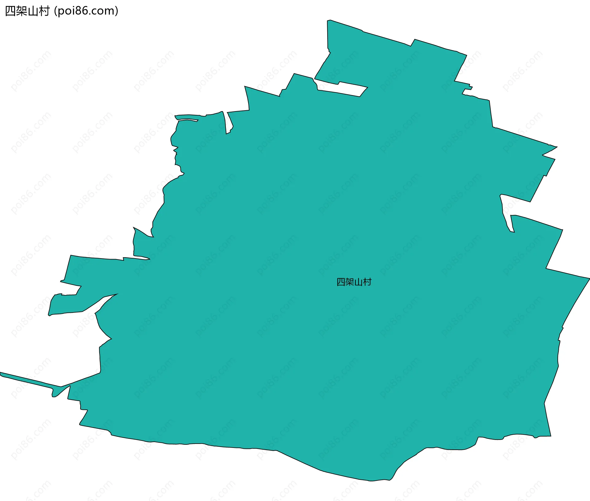 四架山村边界地图