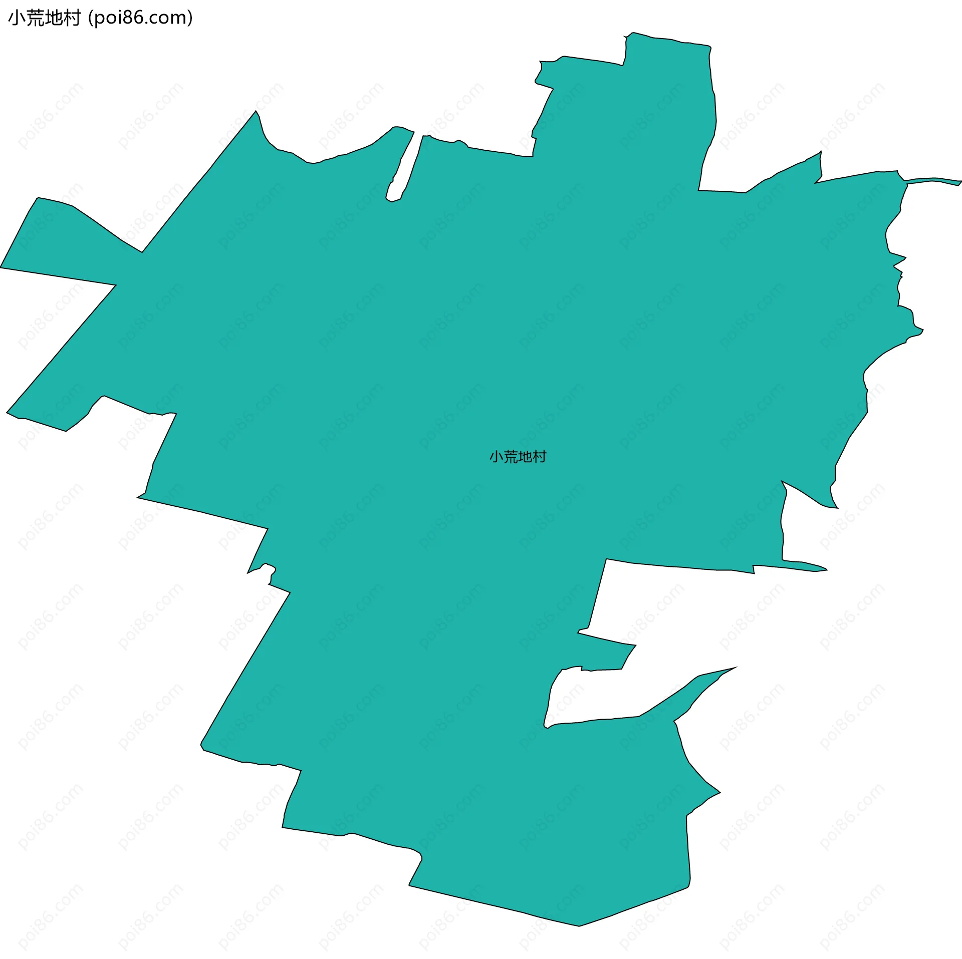 小荒地村边界地图