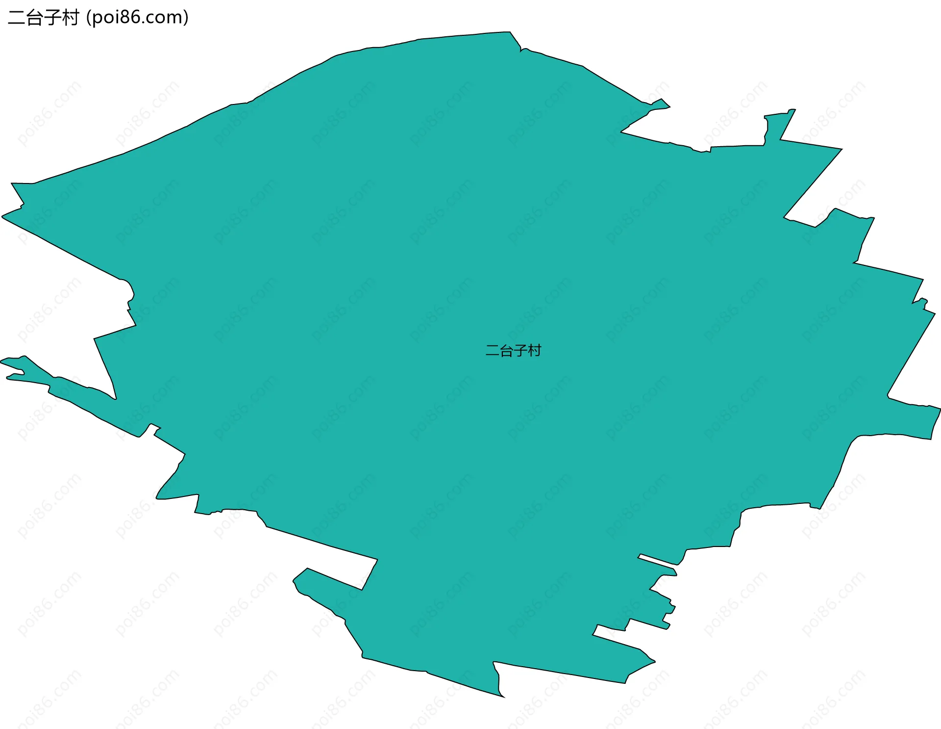 二台子村边界地图