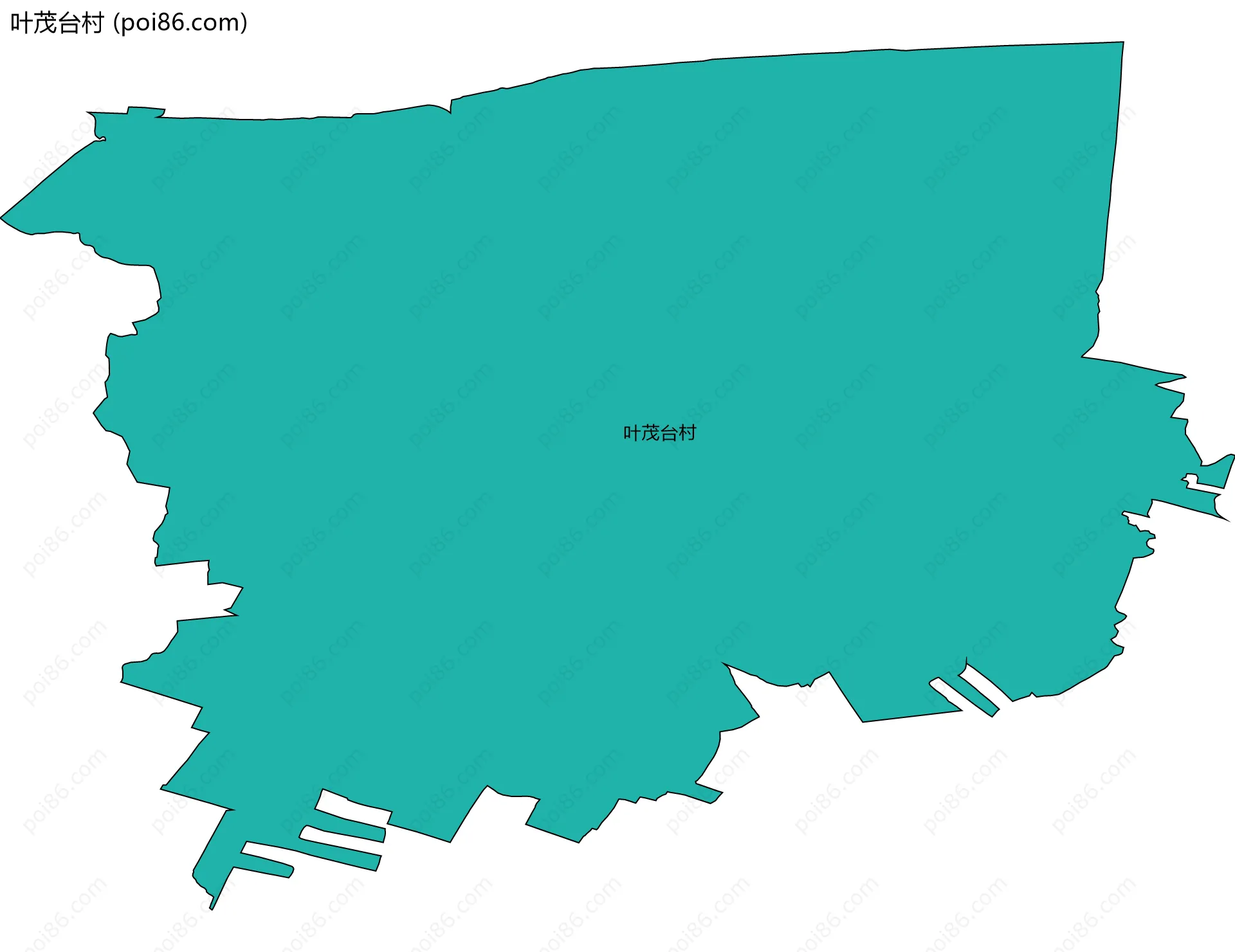 叶茂台村边界地图