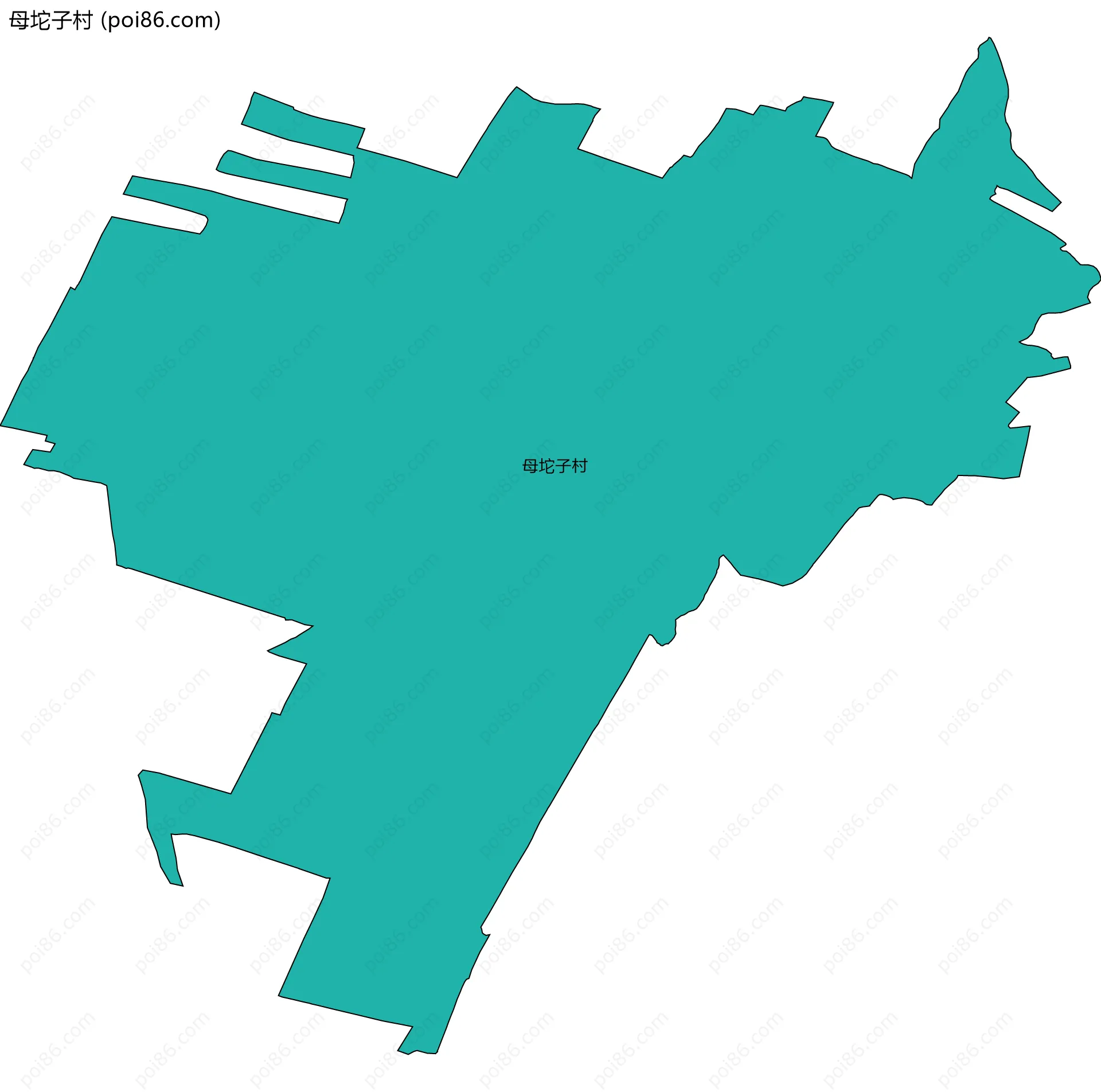 母坨子村边界地图