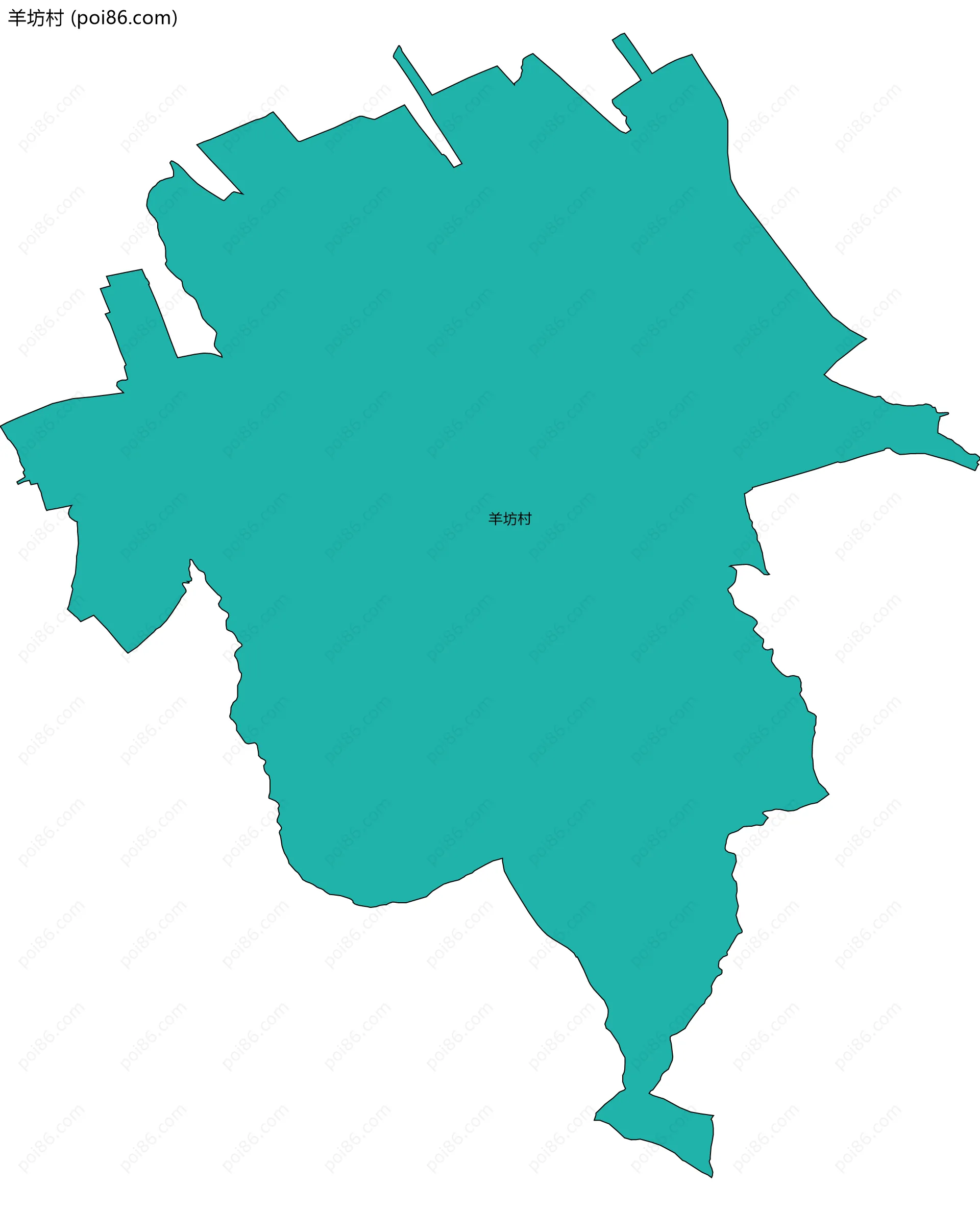 羊坊村边界地图