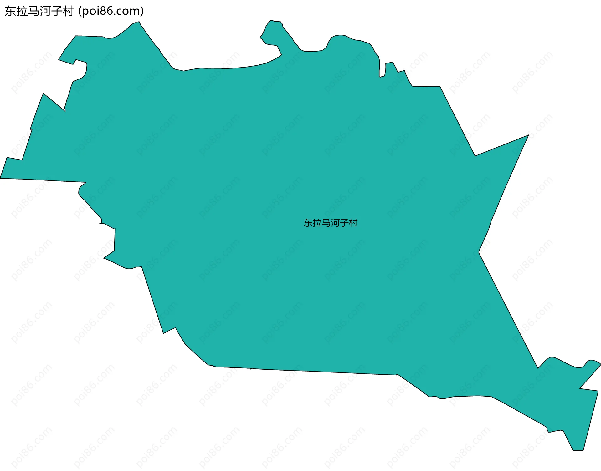东拉马河子村边界地图